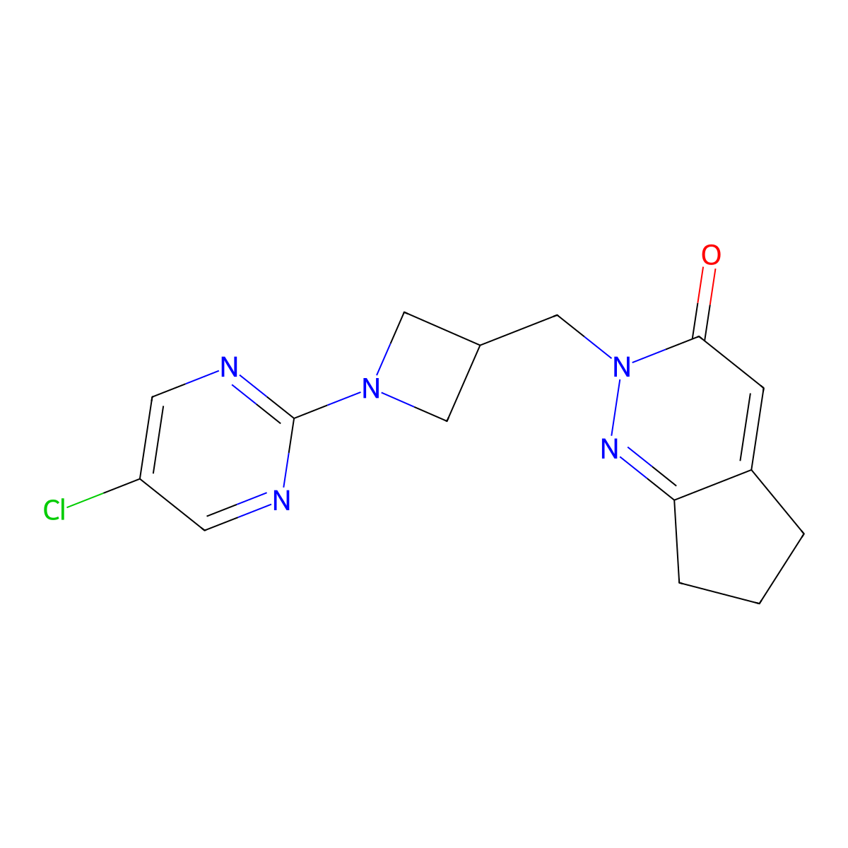 2-{[1-(5-chloropyrimidin-2-yl)azetidin-3-yl]methyl}-2H,3H,5H,6H,7H-cyclopenta[c]pyridazin-3-one molecular structure, CAS 2195881-36-6