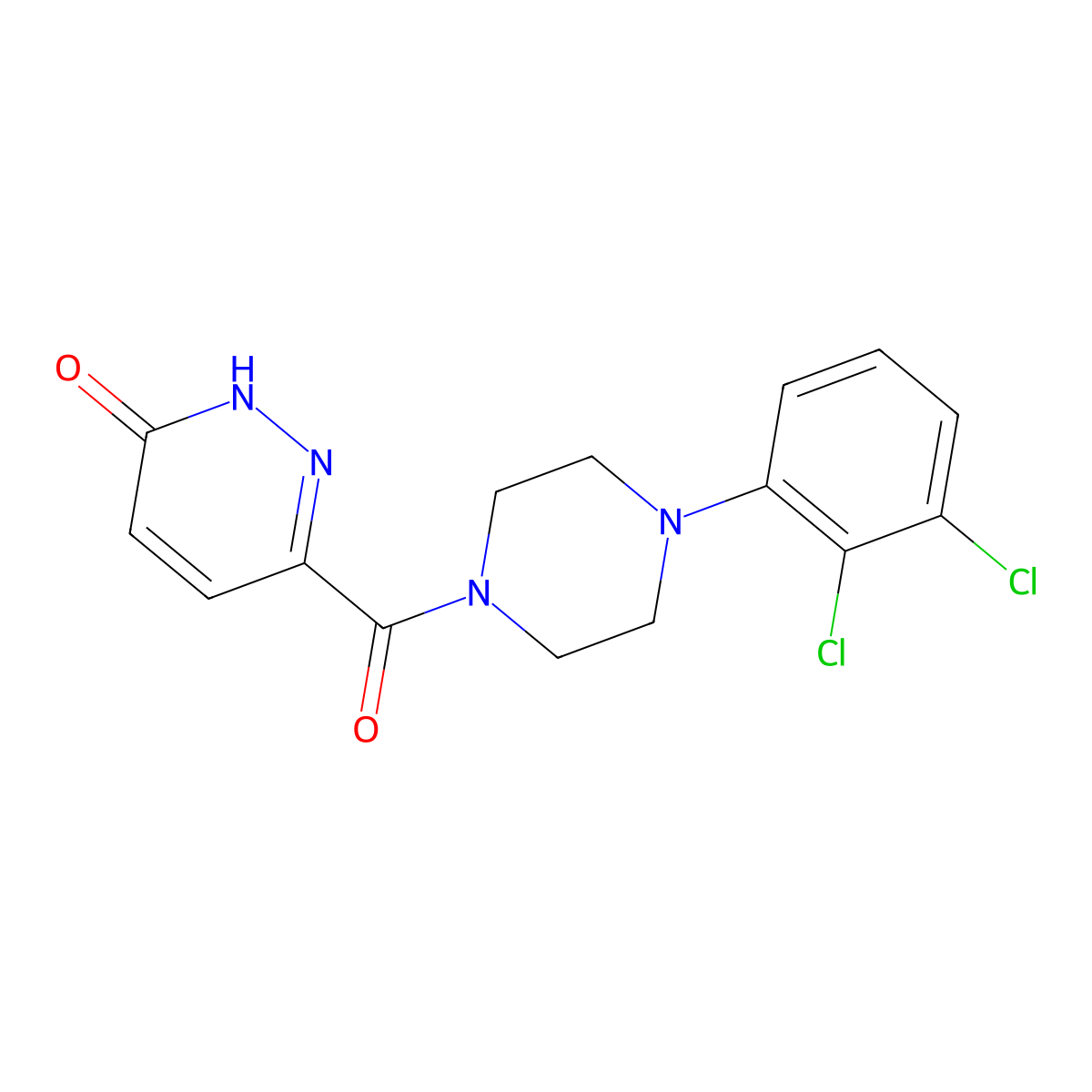 6-(4-(2,3-dichlorophenyl)piperazine-1-carbonyl)pyridazin-3(2H)-one molecular structure, CAS 2195881-66-2