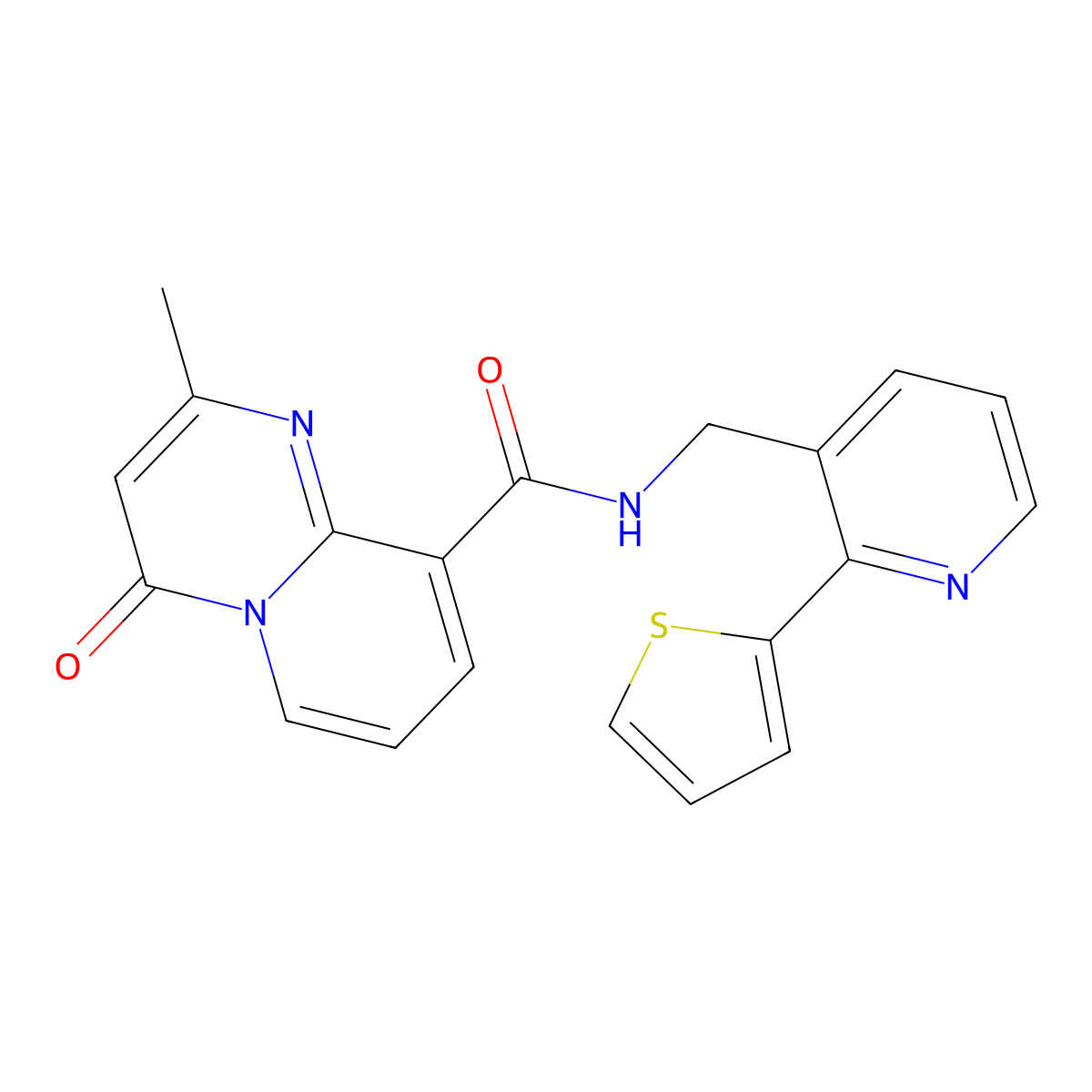 2-methyl-4-oxo-N-{[2-(thiophen-2-yl)pyridin-3-yl]methyl}-4H-pyrido[1,2-a]pyrimidine-9-carboxamide molecular structure, CAS 2195881-96-8