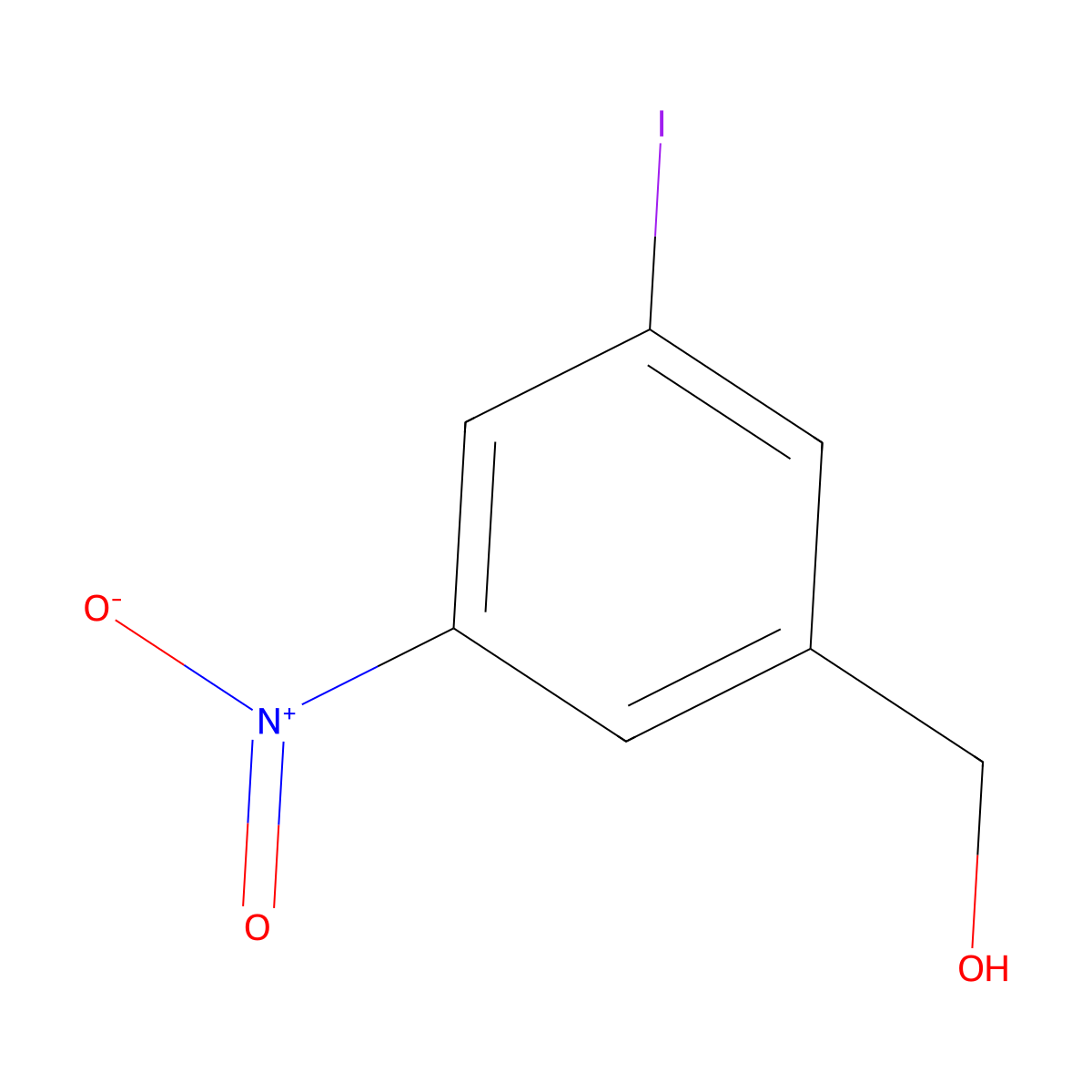 (3-Iodo-5-nitrophenyl)methanol molecular structure, CAS 219589-42-1