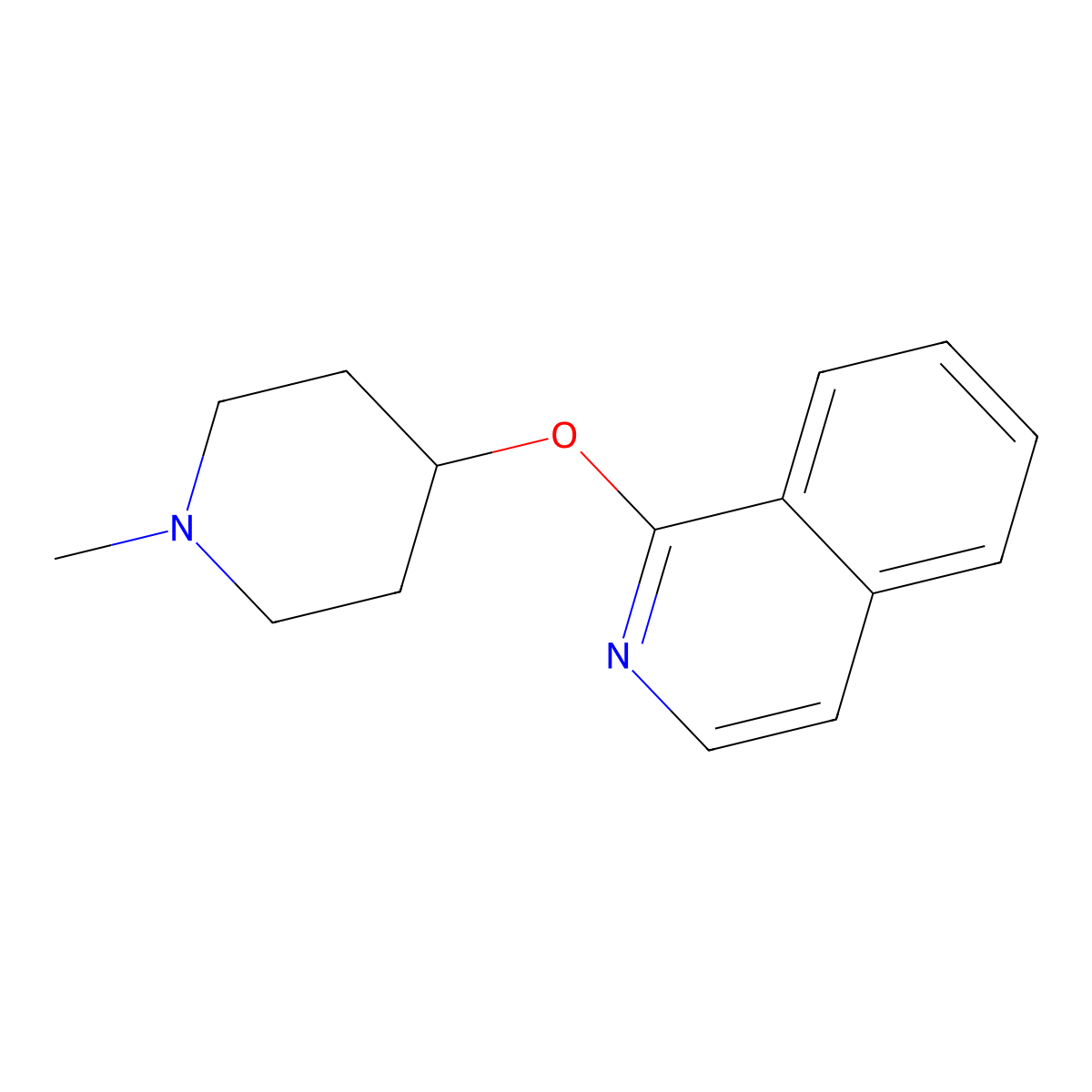 1-[(1-Methylpiperidin-4-yl)oxy]isoquinoline molecular structure, CAS 2195938-18-0