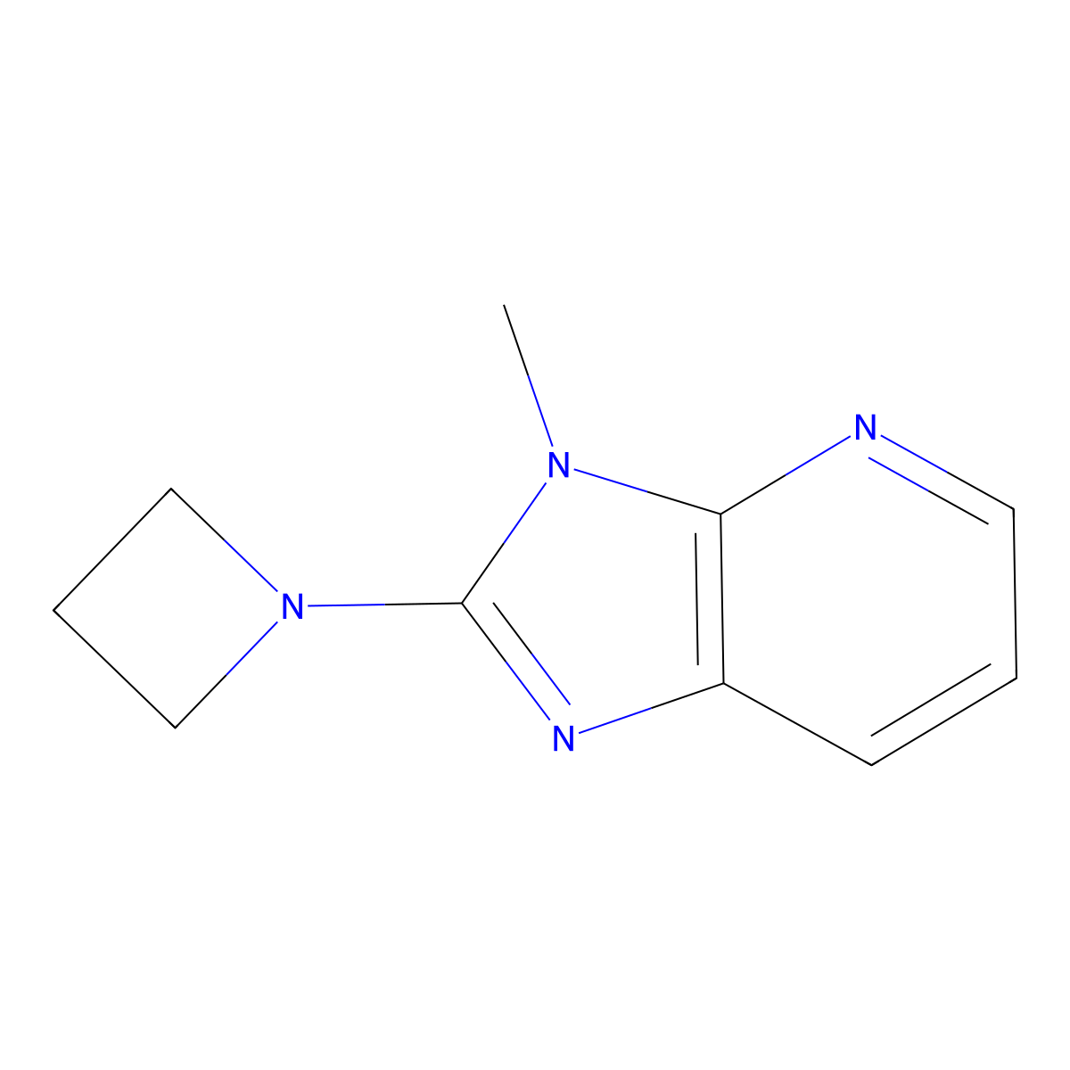 1-{3-methyl-3H-imidazo[4,5-b]pyridin-2-yl}azetidine molecular structure, CAS 2195939-31-0
