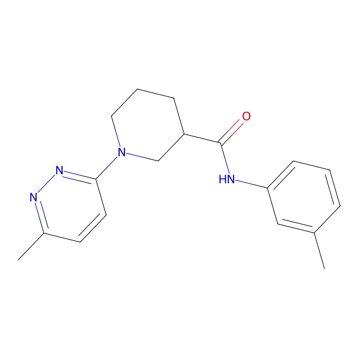 N-(3-methylphenyl)-1-(6-methylpyridazin-3-yl)piperidine-3-carboxamide molecular structure, CAS 2195939-52-5
