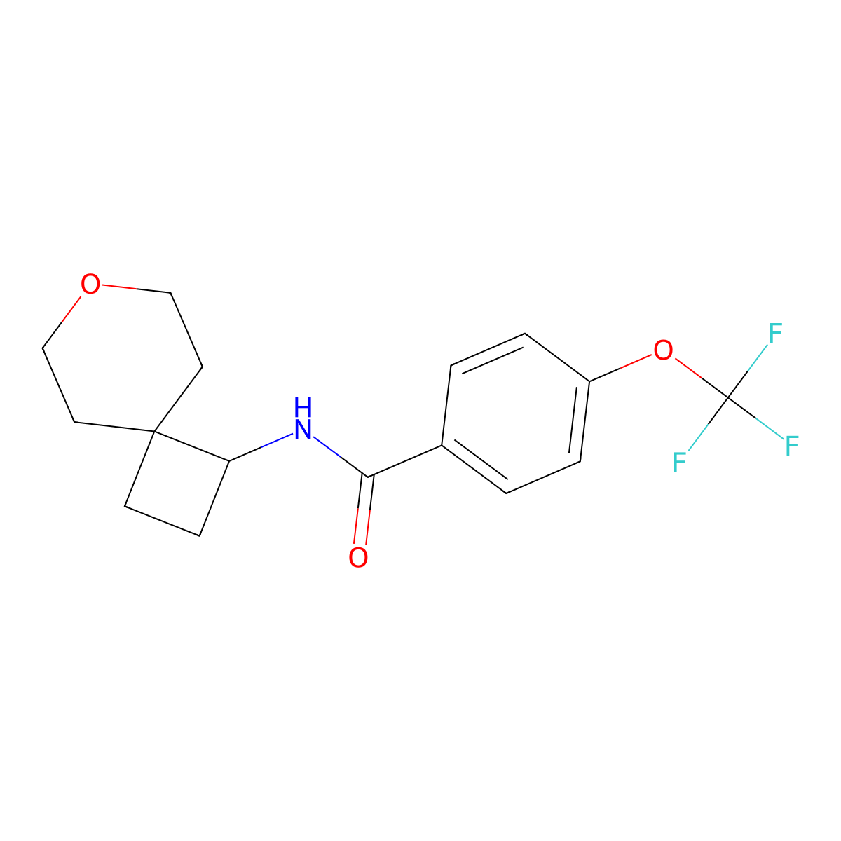 N-{7-oxaspiro[3.5]nonan-1-yl}-4-(trifluoromethoxy)benzamide molecular structure, CAS 2195940-51-1