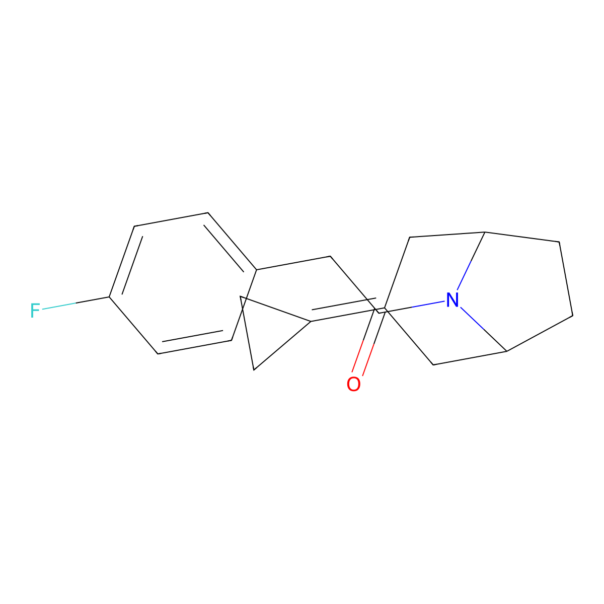 1-{3-Cyclopropylidene-8-azabicyclo[3.2.1]octan-8-yl}-2-(4-fluorophenyl)ethan-1-one molecular structure, CAS 2195941-03-6
