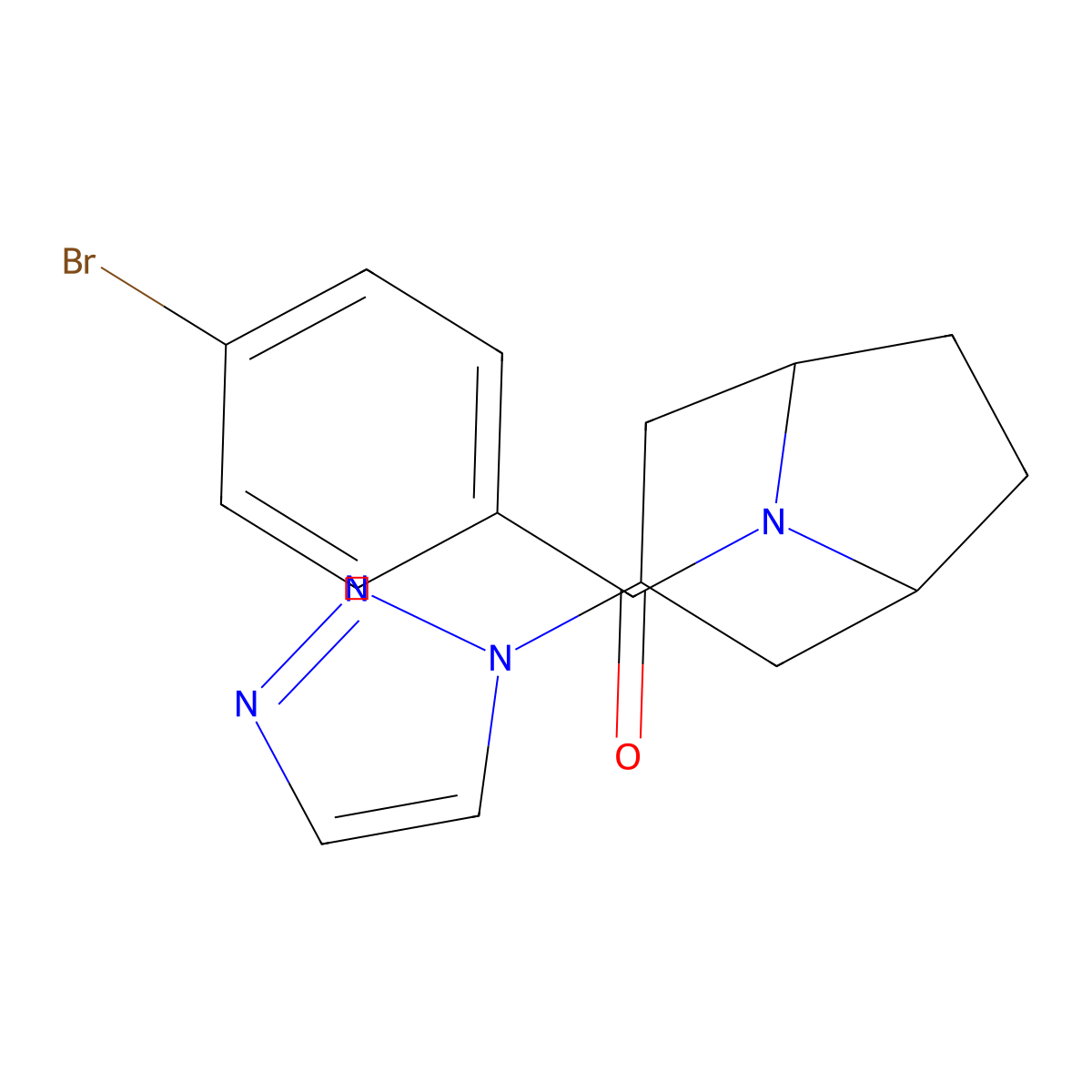 8-(4-bromobenzoyl)-3-(1H-1,2,3-triazol-1-yl)-8-azabicyclo[3.2.1]octane molecular structure, CAS 2195941-29-6