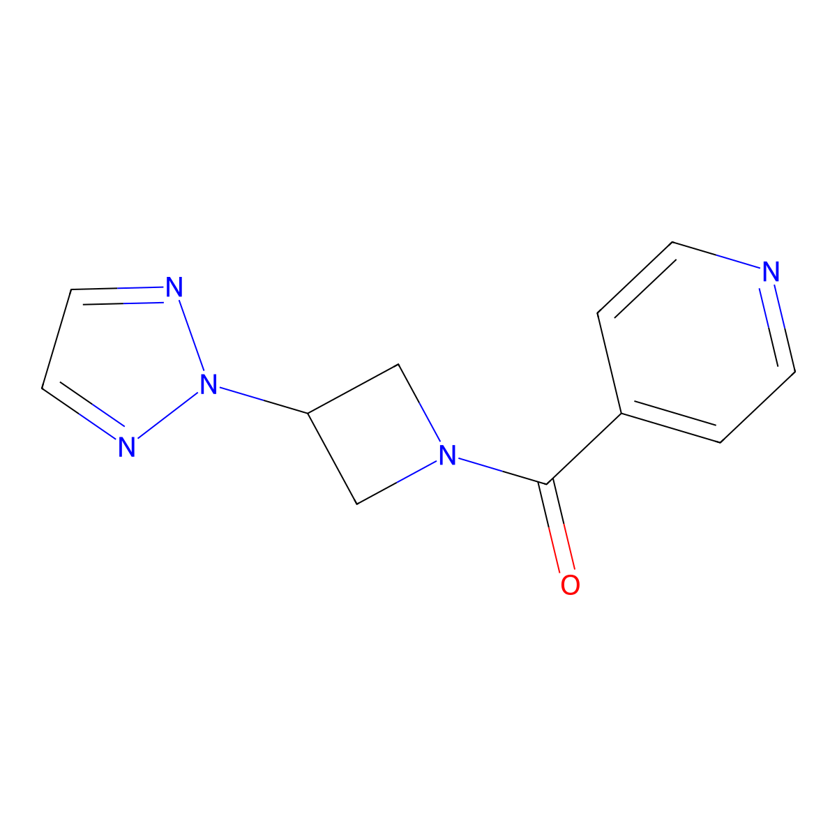 4-[3-(2H-1,2,3-triazol-2-yl)azetidine-1-carbonyl]pyridine molecular structure, CAS 2195941-44-5