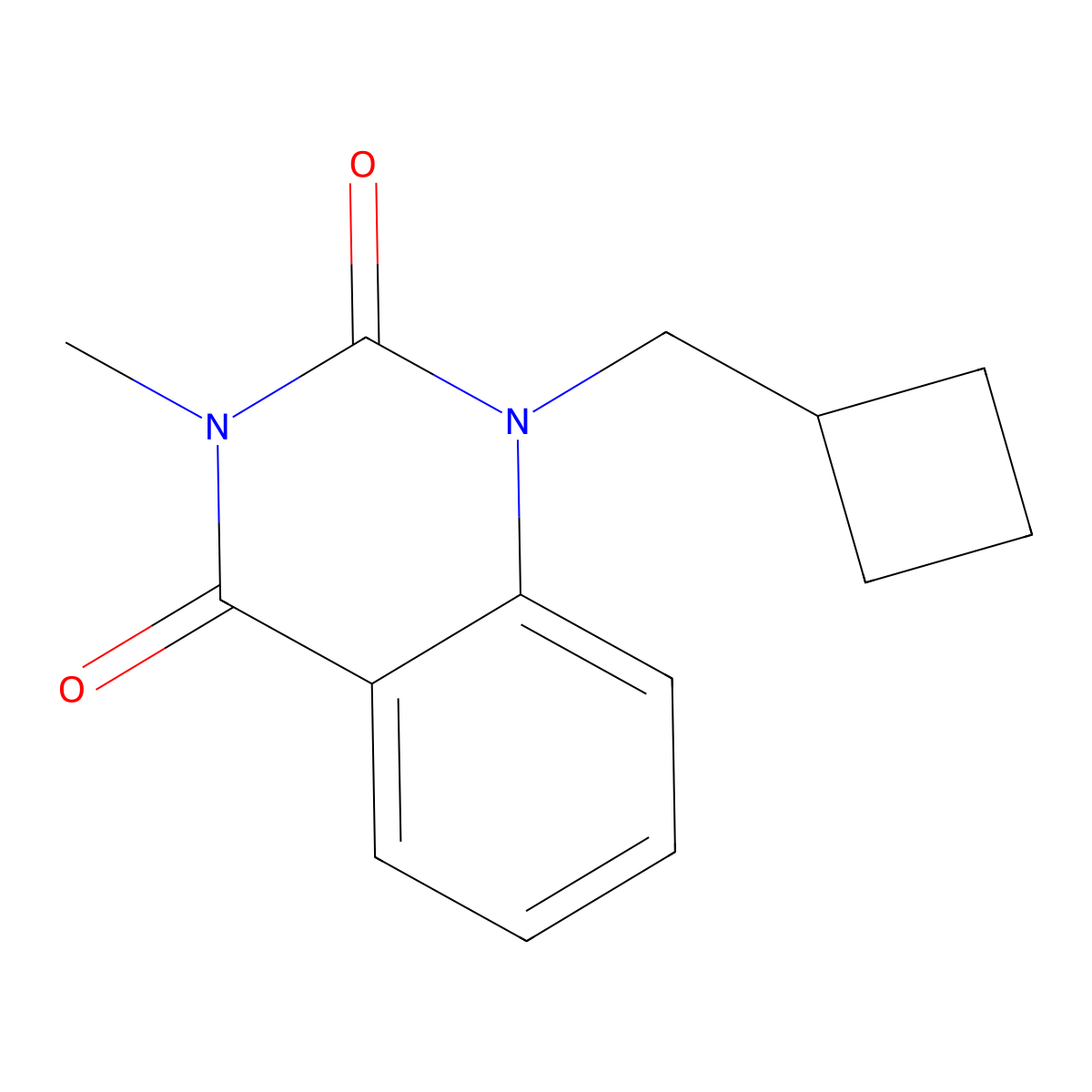 1-(cyclobutylmethyl)-3-methylquinazoline-2,4(1H,3H)-dione molecular structure, CAS 2195941-47-8