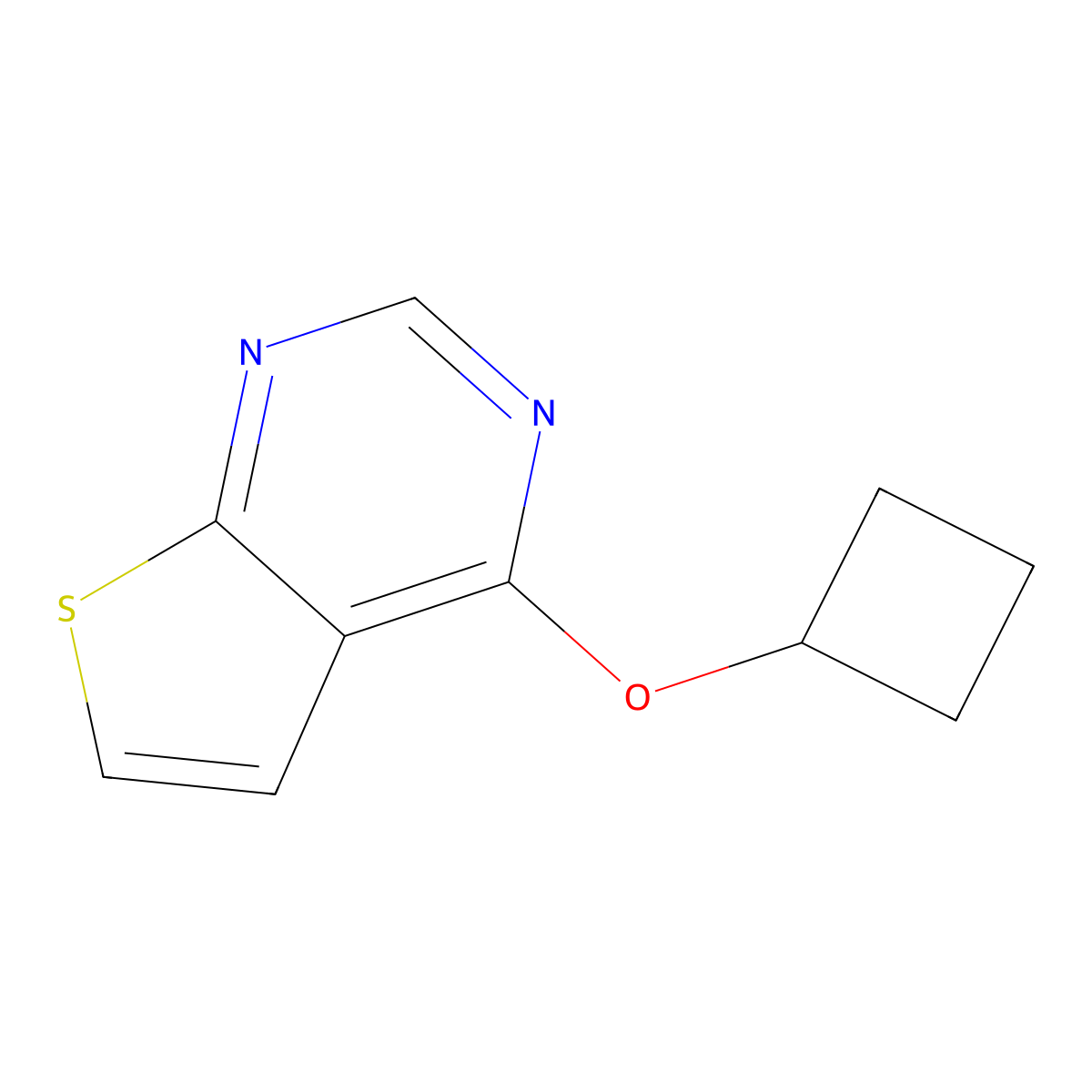 4-Cyclobutoxythieno[2,3-d]pyrimidine molecular structure, CAS 2195941-55-8