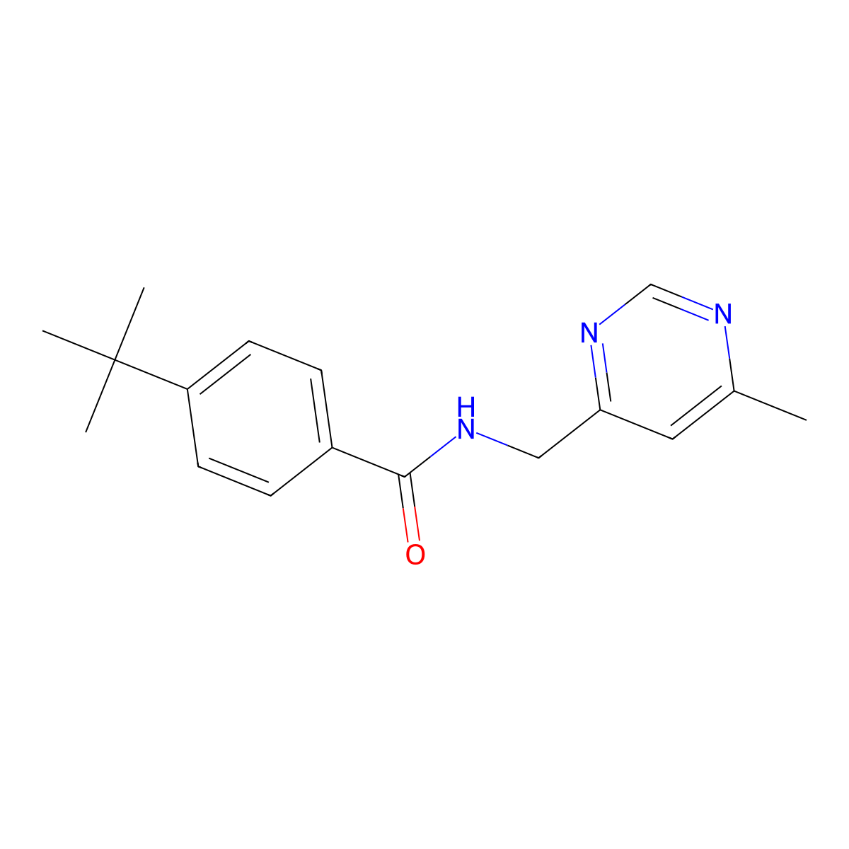 4-tert-butyl-N-[(6-methylpyrimidin-4-yl)methyl]benzamide molecular structure, CAS 2195941-77-4