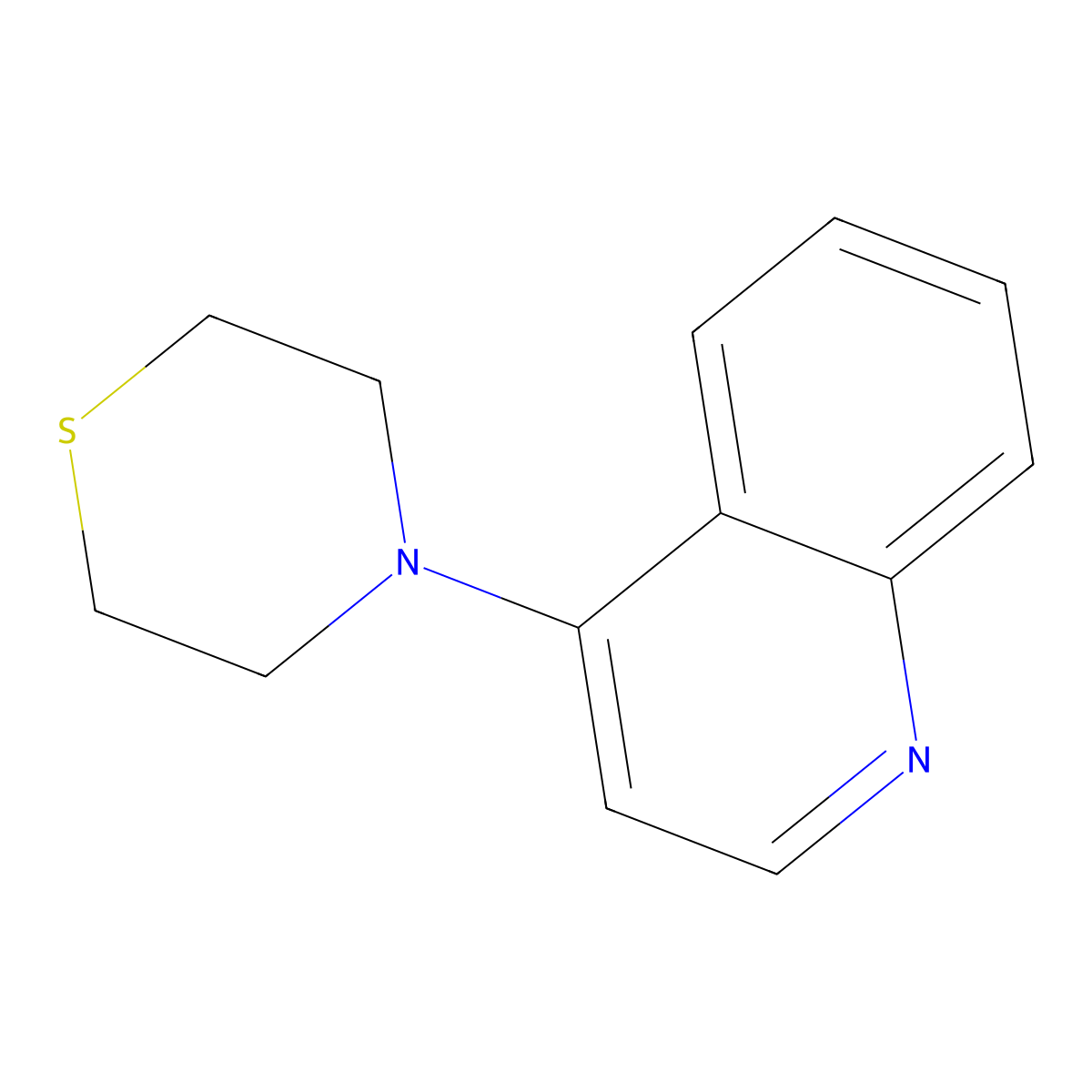 4-(Thiomorpholin-4-yl)quinoline molecular structure, CAS 2195952-68-0