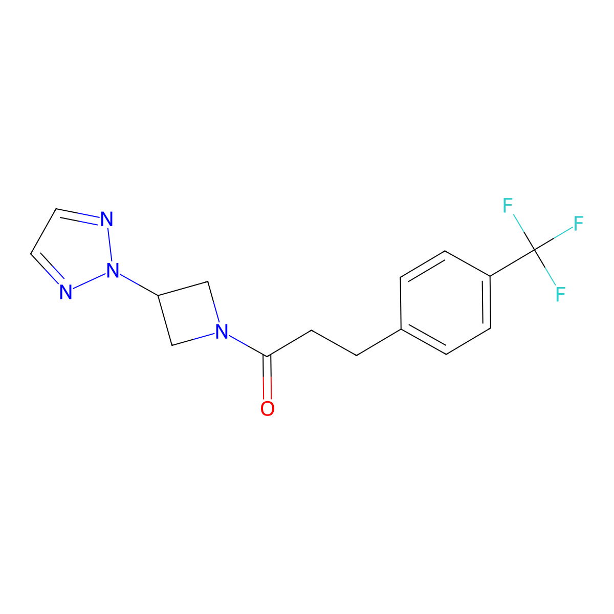 1-(3-(2H-1,2,3-triazol-2-yl)azetidin-1-yl)-3-(4-(trifluoromethyl)phenyl)propan-1-one molecular structure, CAS 2195953-61-6