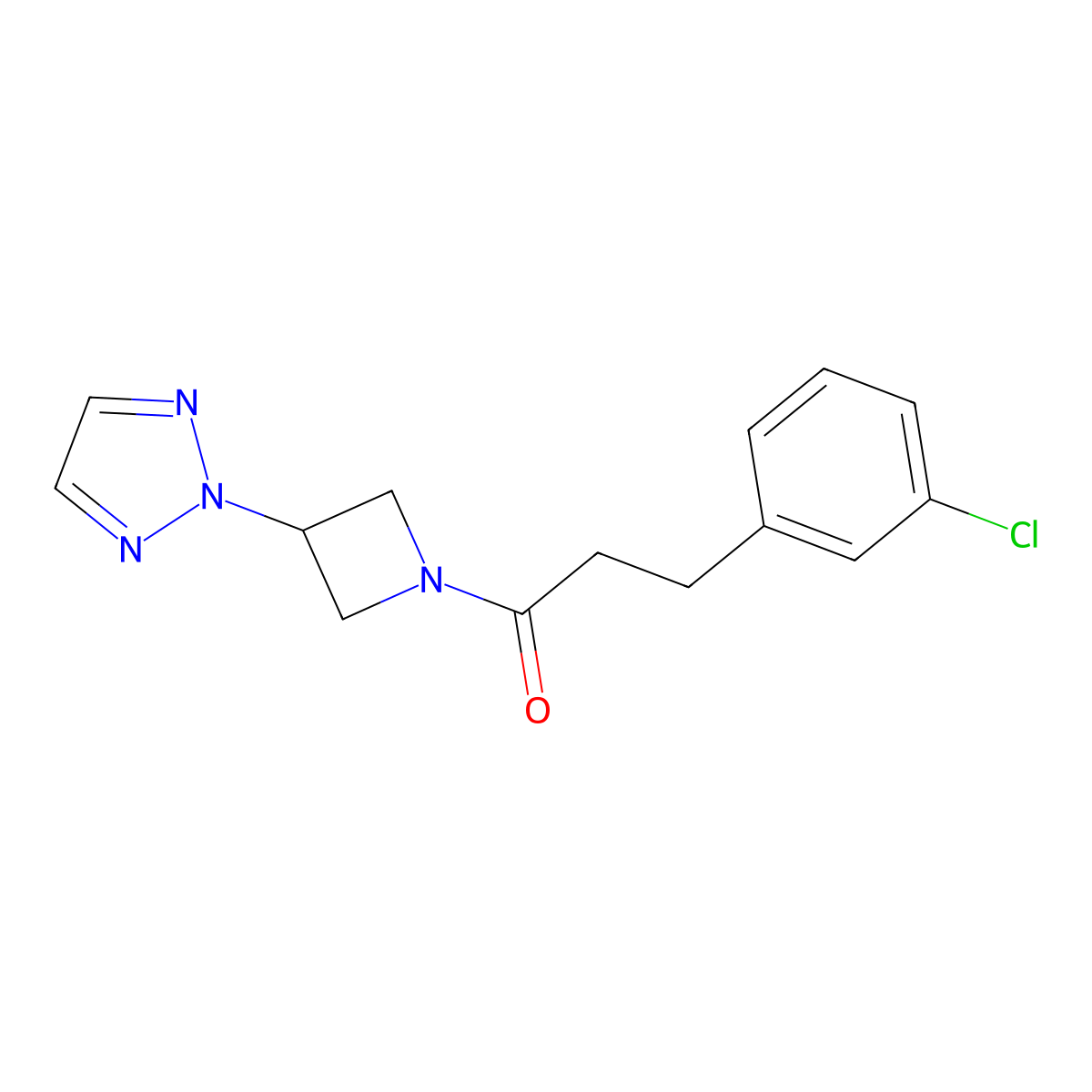 1-(3-(2H-1,2,3-triazol-2-yl)azetidin-1-yl)-3-(3-chlorophenyl)propan-1-one molecular structure, CAS 2195953-96-7