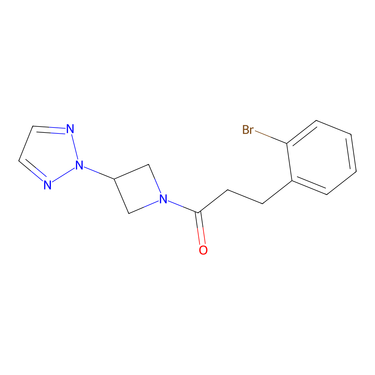 1-(3-(2H-1,2,3-triazol-2-yl)azetidin-1-yl)-3-(2-bromophenyl)propan-1-one molecular structure, CAS 2195954-02-8