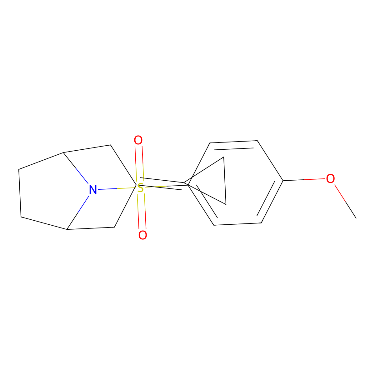 3-Cyclopropylidene-8-(4-methoxybenzenesulfonyl)-8-azabicyclo[3.2.1]octane molecular structure, CAS 2195954-59-5