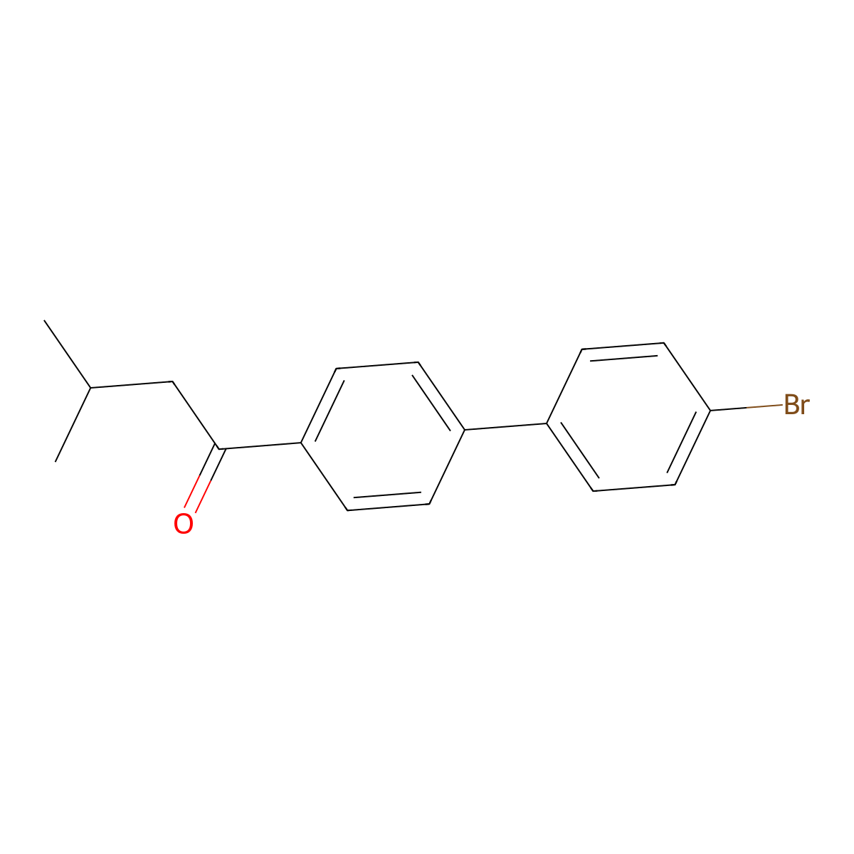 1-[4-(4-Bromophenyl)phenyl]-3-methylbutan-1-one molecular structure, CAS 219596-64-2