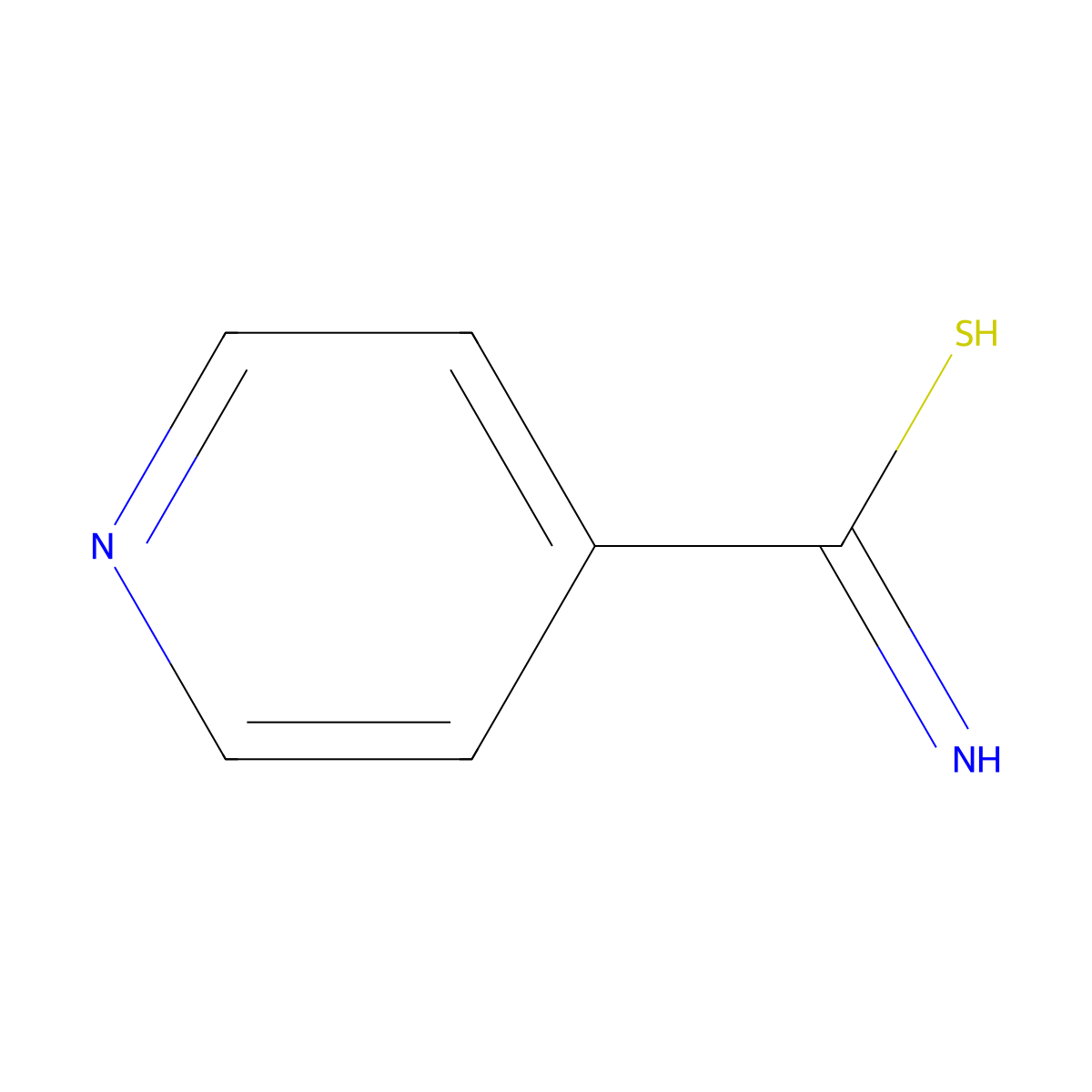 pyridine-4-carboximidothioic acid molecular structure, CAS 2196-13-6