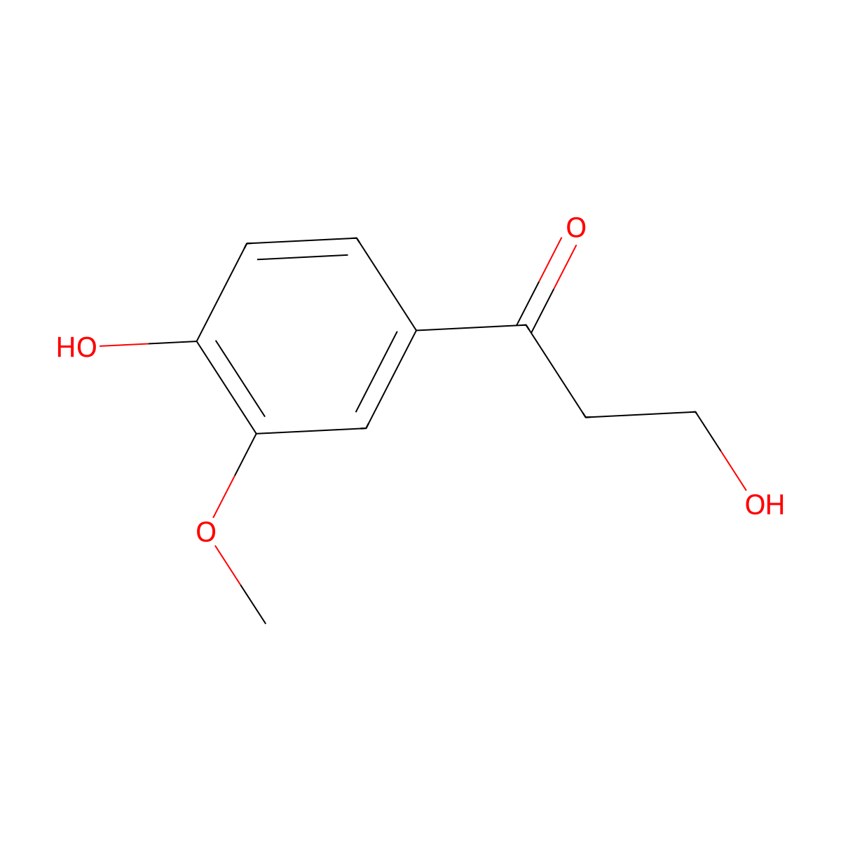 3-Hydroxy-1-(4-hydroxy-3,5-dimethoxyphenyl)-1-propanone molecular structure, CAS 2196-18-1