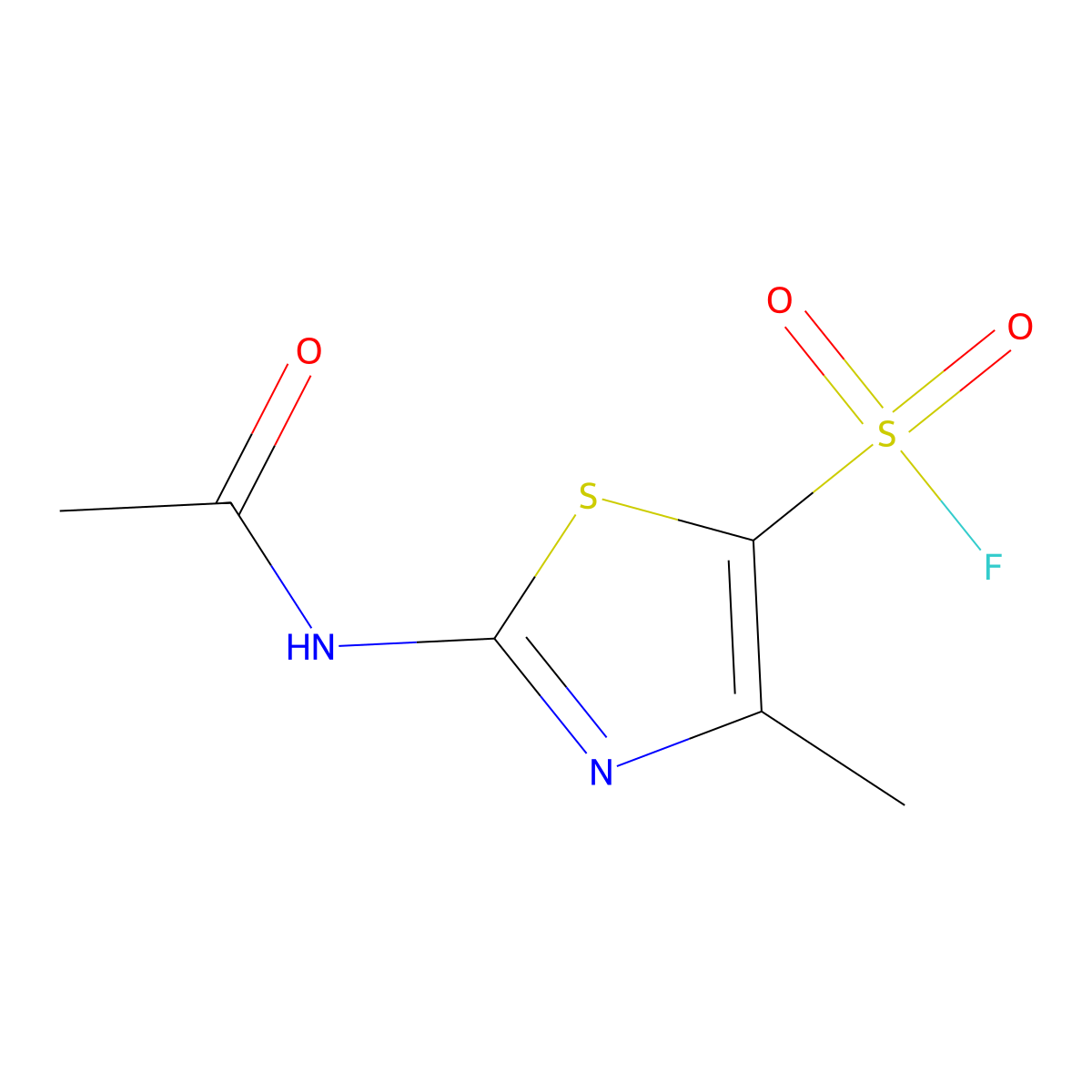 2-Acetamido-4-methyl-1,3-thiazole-5-sulfonyl fluoride molecular structure, CAS 2196-68-1