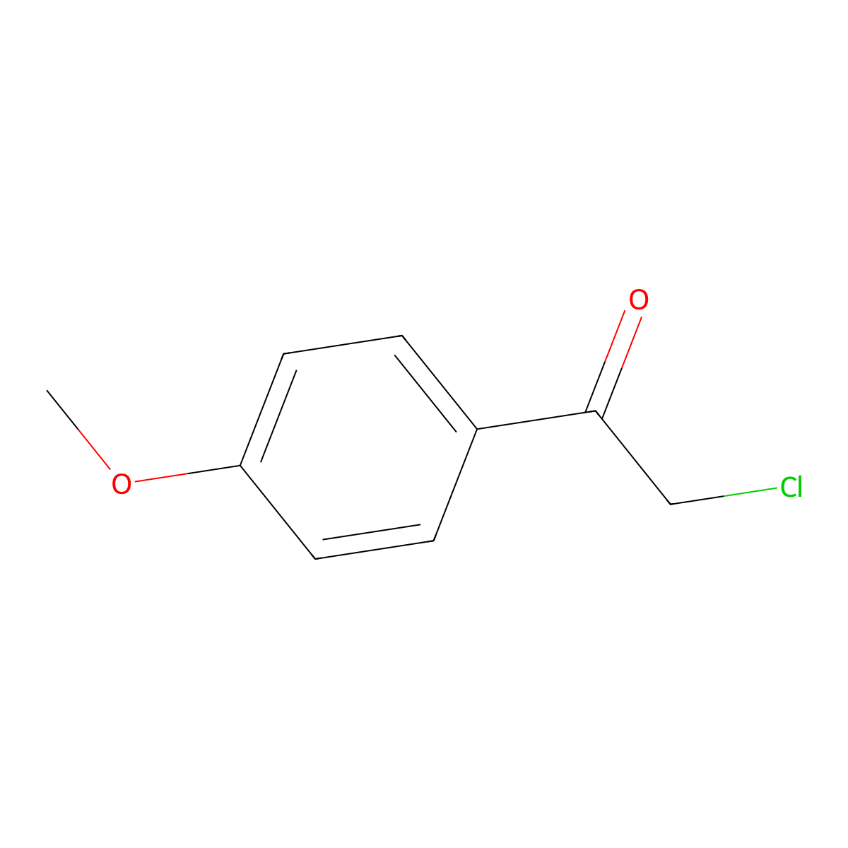 2-Chloro-1-(4-methoxyphenyl)ethanone molecular structure, CAS 2196-99-8