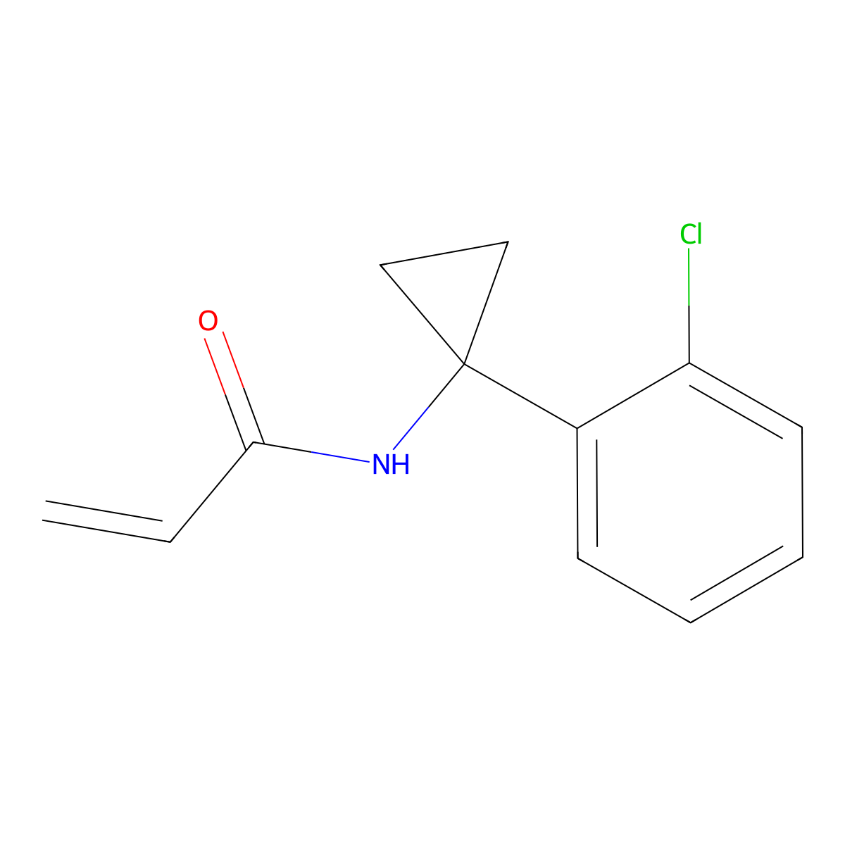 N-[1-(2-Chlorophenyl)cyclopropyl]prop-2-enamide molecular structure, CAS 2196017-14-6