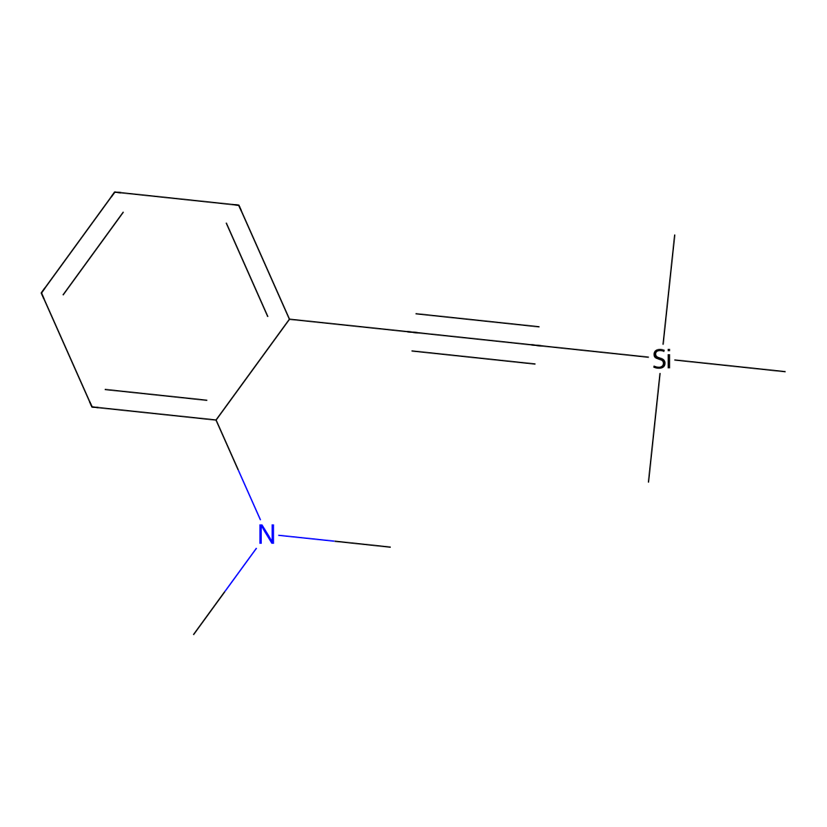 N,N-Dimethyl-2-((trimethylsilyl)ethynyl)aniline molecular structure, CAS 219605-51-3