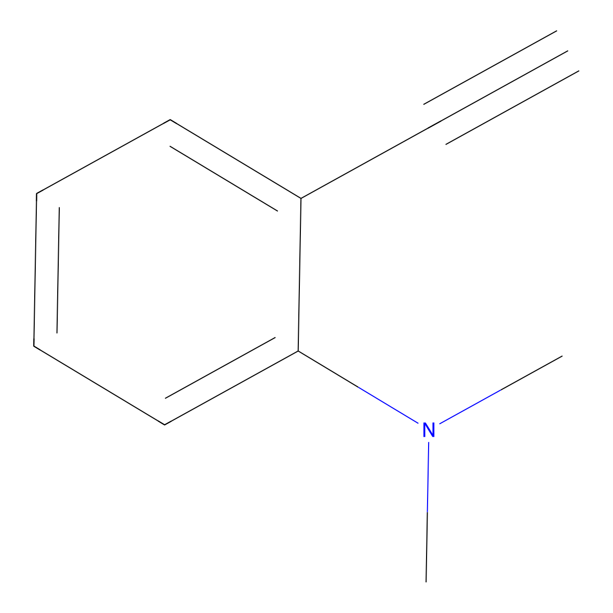 2-ethynyl-N,N-dimethylaniline molecular structure, CAS 219605-52-4