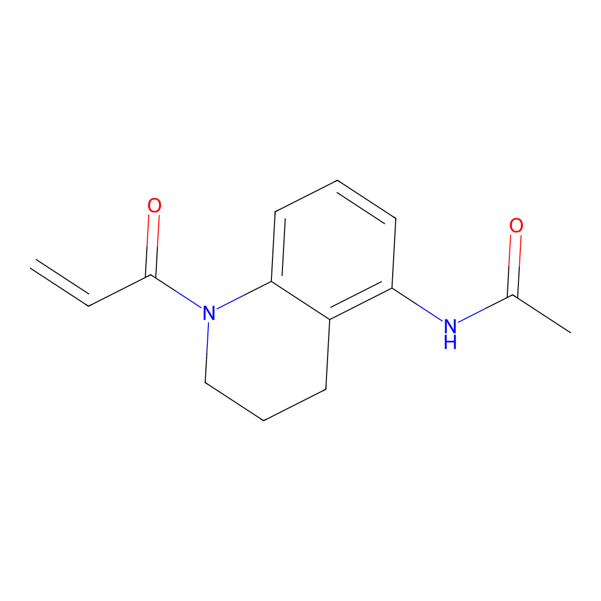 N-(1-Acryloyl-1,2,3,4-tetrahydro-5-quinolyl)acetamide molecular structure, CAS 2196076-49-8