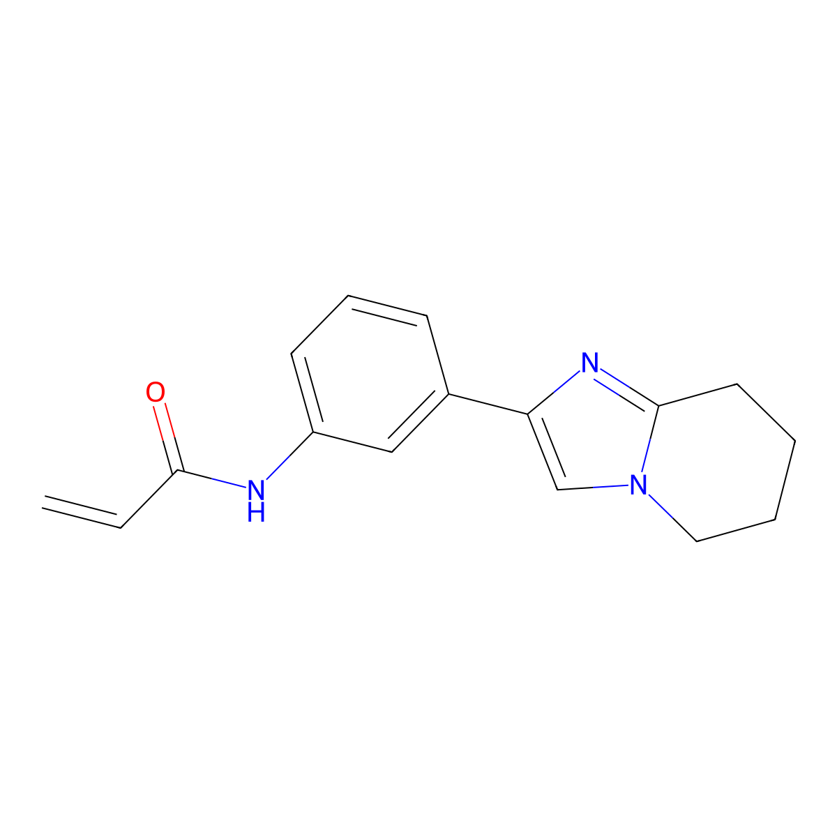 N-[3-(5,6,7,8-Tetrahydroimidazo[1,2-a]pyridin-2-yl)phenyl]prop-2-enamide molecular structure, CAS 2196076-53-4