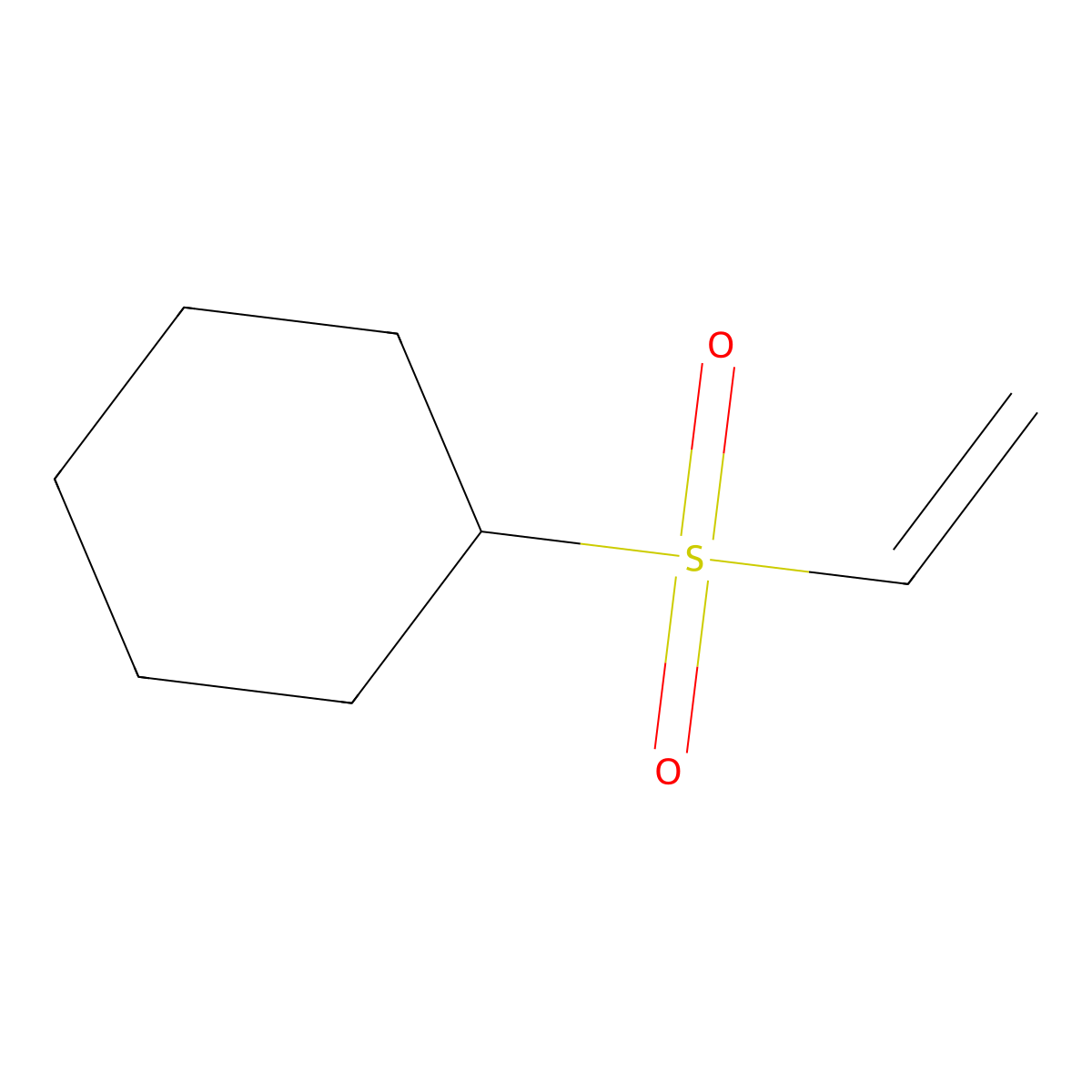 (Ethenesulfonyl)cyclohexane molecular structure, CAS 21961-10-4