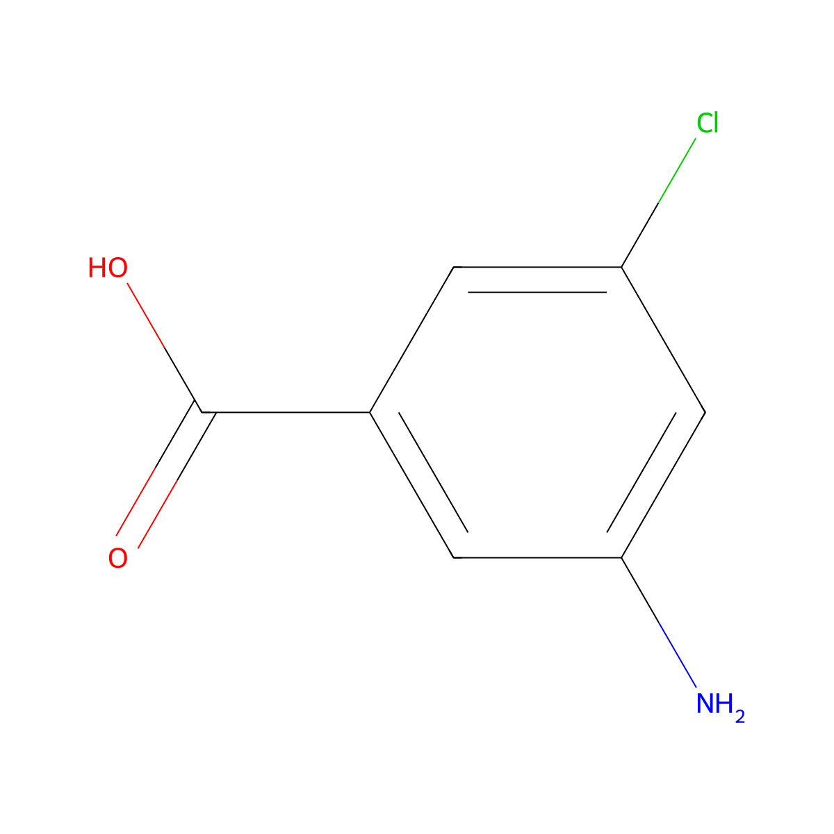 3-Amino-5-chlorobenzoic acid molecular structure, CAS 21961-30-8
