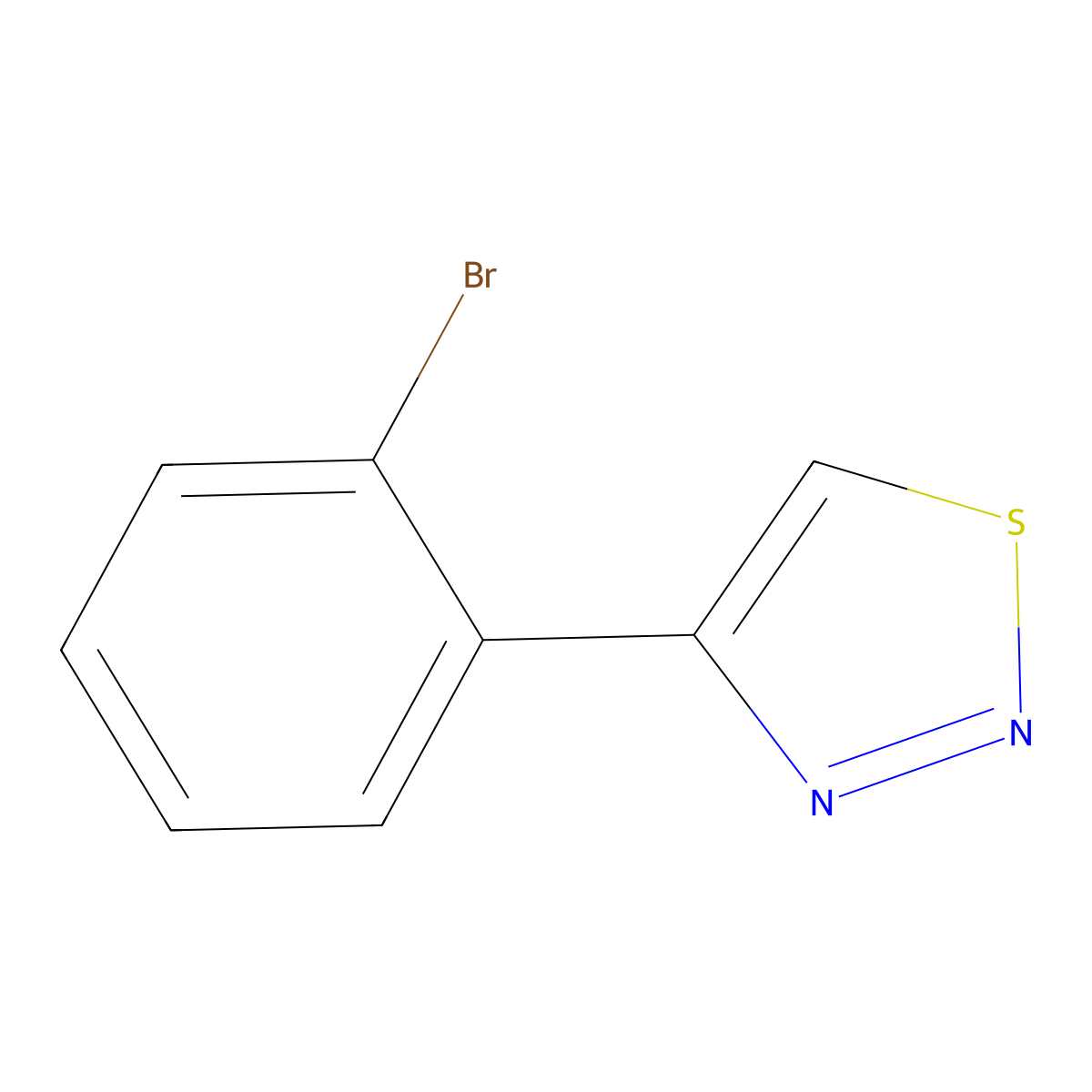 4-(2-Bromophenyl)-1,2,3-thiadiazole molecular structure, CAS 219611-46-8