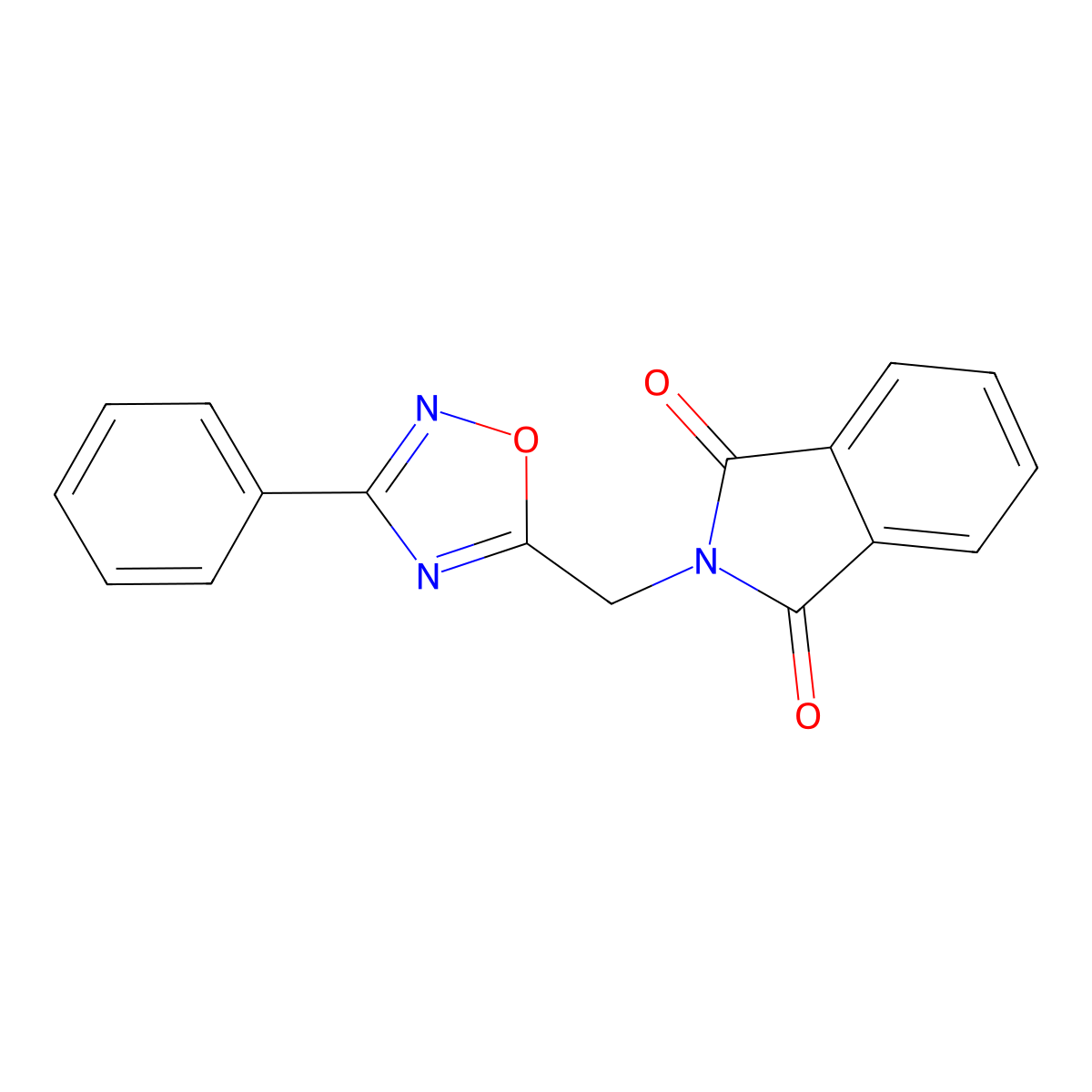 2-[(3-phenyl-1,2,4-oxadiazol-5-yl)methyl]-1H-isoindole-1,3(2H)-dione molecular structure, CAS 219611-74-2