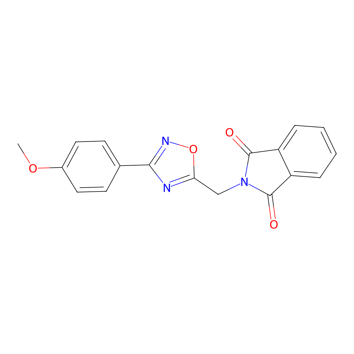 2-{[3-(4-methoxyphenyl)-1,2,4-oxadiazol-5-yl]methyl}-1H-isoindole-1,3(2H)-dione molecular structure, CAS 219611-79-7