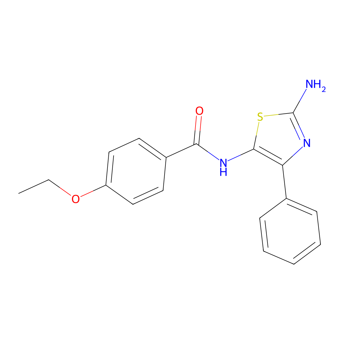 N-(2-Amino-4-phenyl-1,3-thiazol-5-YL)-4-ethoxybenzamide molecular structure, CAS 2196112-25-9