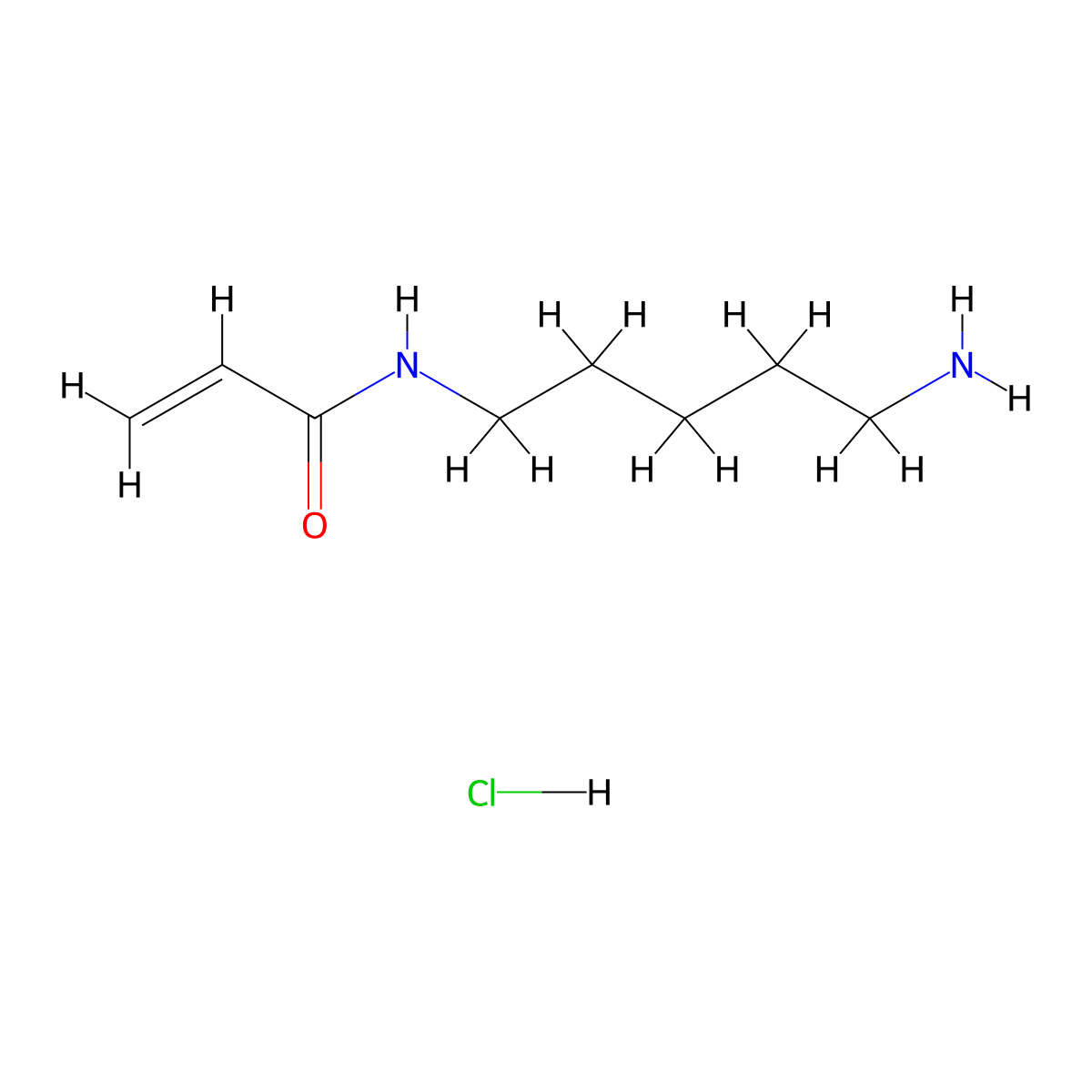 N-(5-Aminopentyl)prop-2-enamide hydrochloride molecular structure, CAS 219613-70-4