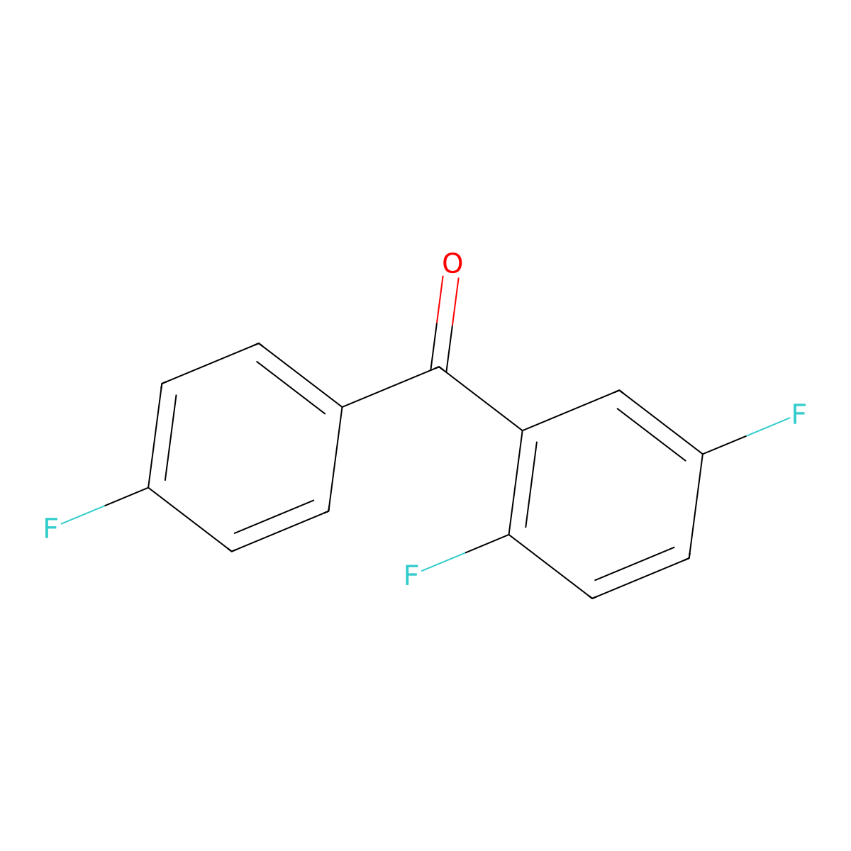 (2,5-Difluorophenyl)(4-fluorophenyl)methanone molecular structure, CAS 219617-49-9