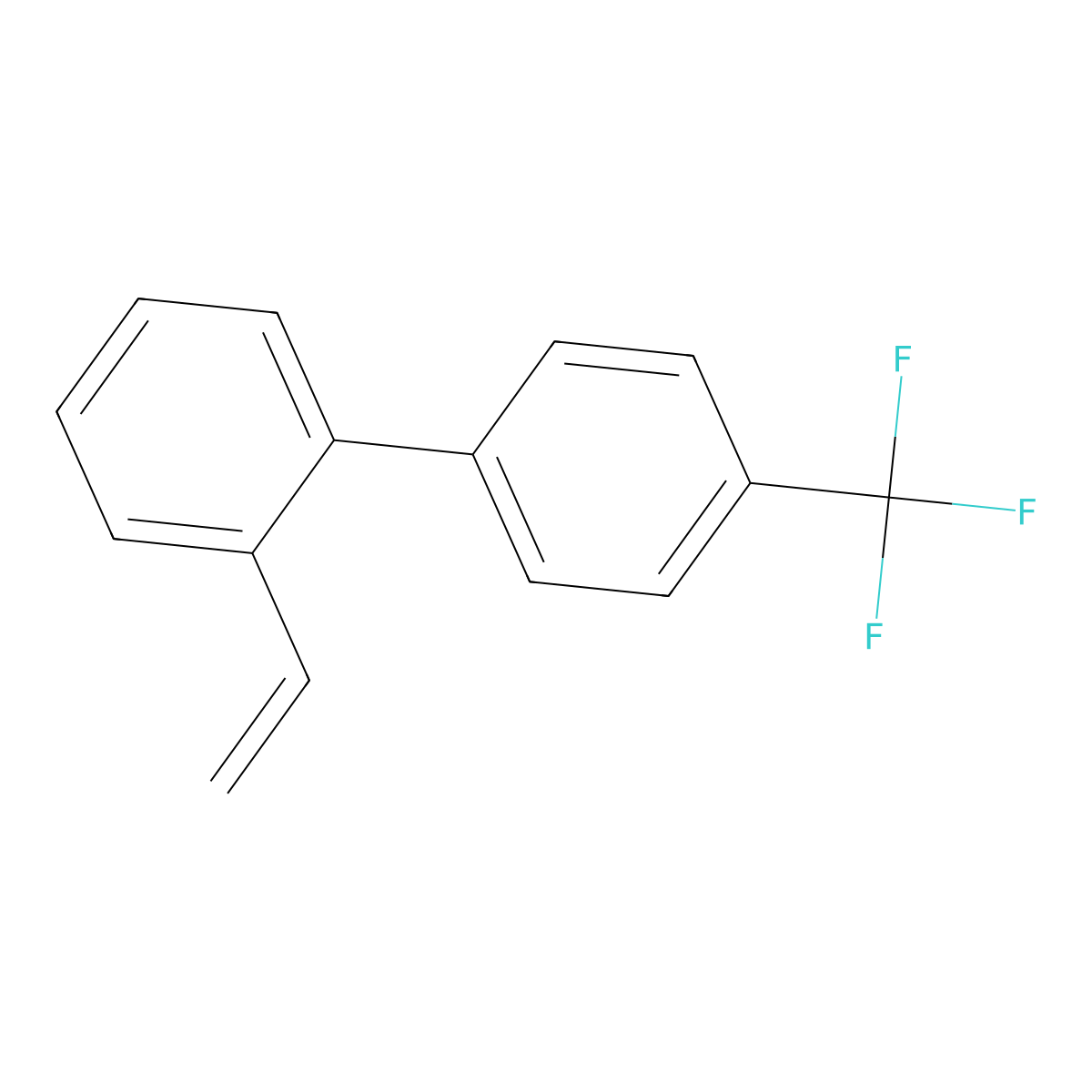 1-(2-Ethenylphenyl)-4-(trifluoromethyl)benzene molecular structure, CAS 2196172-51-5