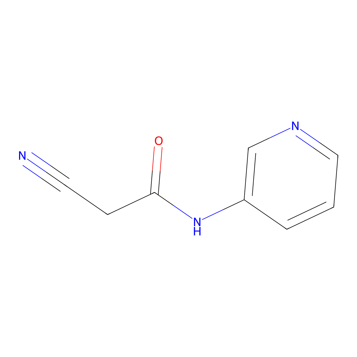 2-cyano-N-(pyridin-3-yl)acetamide molecular structure, CAS 219618-13-0