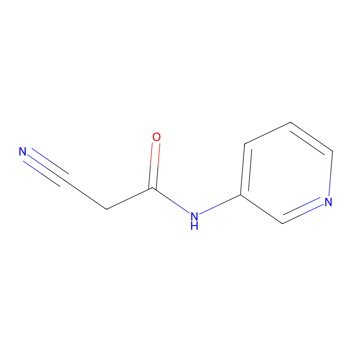 2-cyano-N-(pyridin-3-yl)acetamide molecular structure, CAS 219618-13-0