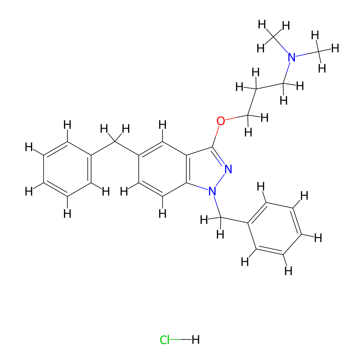 5-Benzyl Benzydamine Hydrochloride molecular structure, CAS 2196183-71-6
