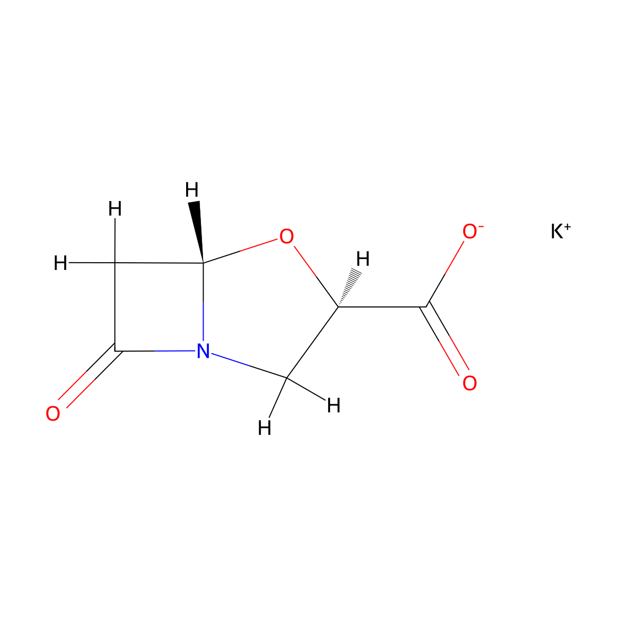 Clavam-2-carboxylate Potassium molecular structure, CAS 2196185-67-6