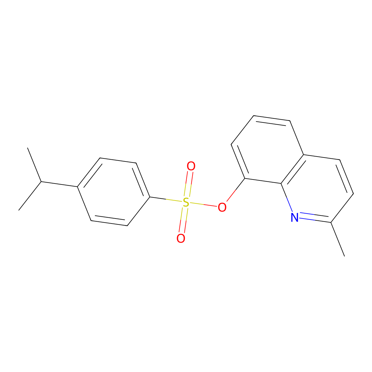 2-Methylquinolin-8-yl 4-(propan-2-yl)benzene-1-sulfonate molecular structure, CAS 219619-39-3