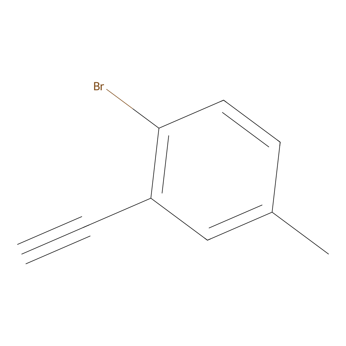 1-Bromo-2-ethynyl-4-methylbenzene molecular structure, CAS 2196194-33-7
