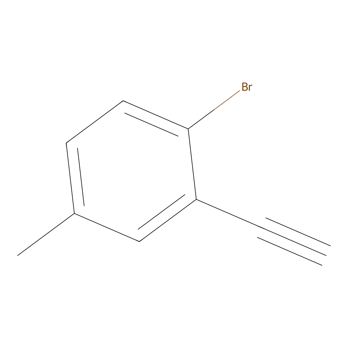1-Bromo-2-ethynyl-4-methylbenzene molecular structure, CAS 2196194-33-7