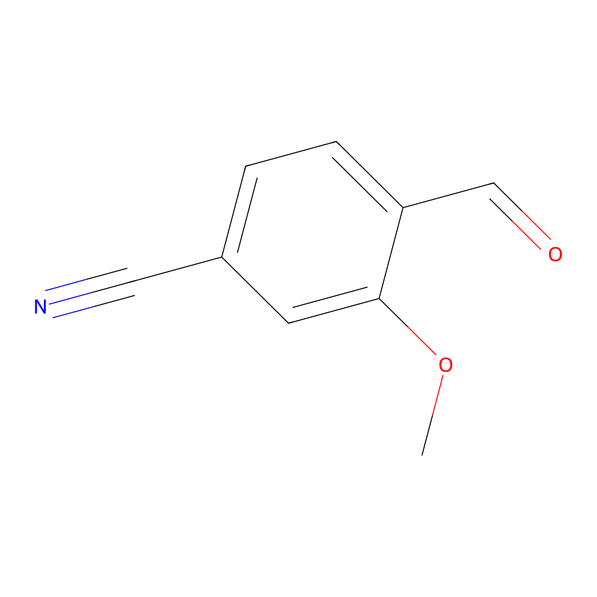 4-Formyl-3-methoxybenzonitrile molecular structure, CAS 21962-45-8
