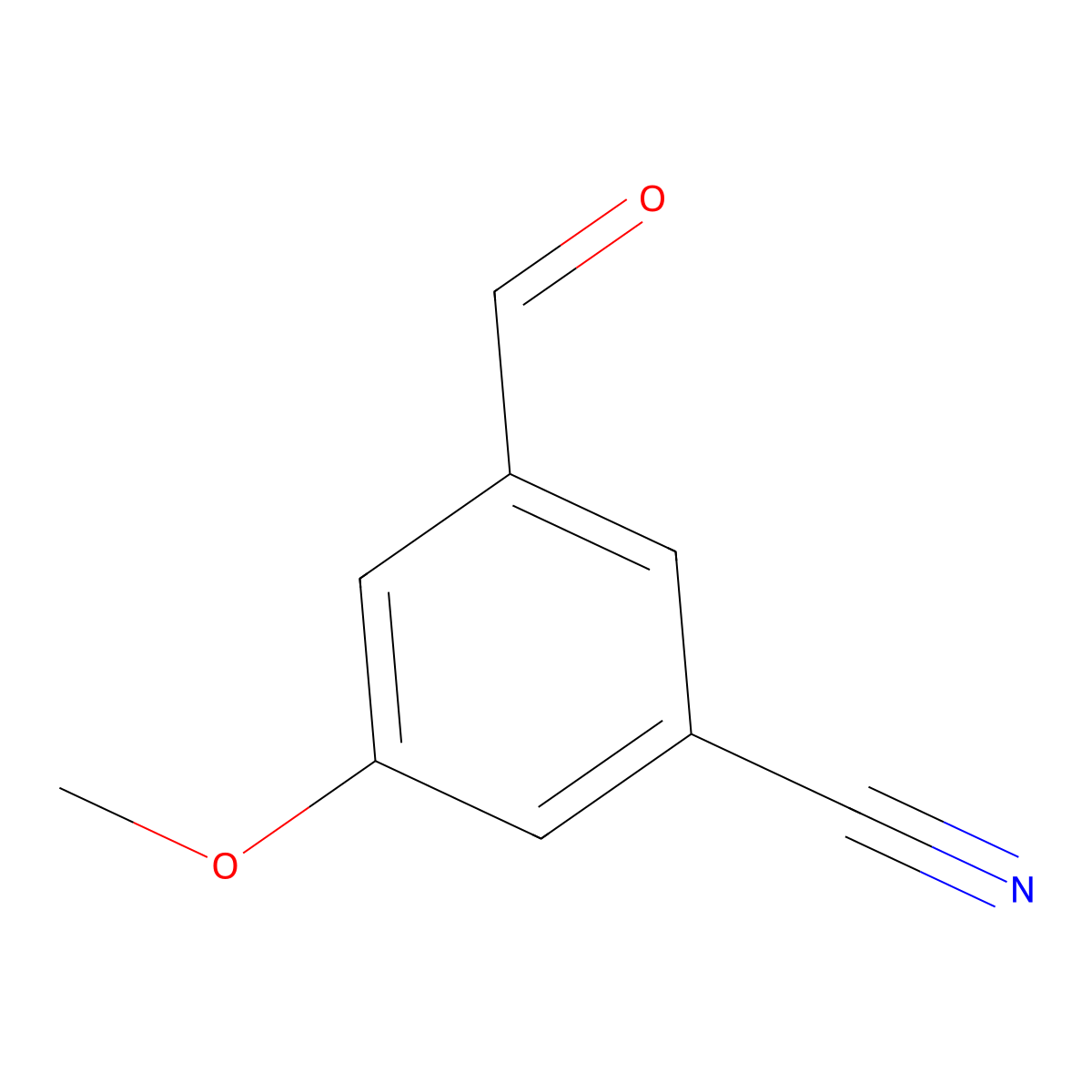 3-Formyl-5-methoxybenzonitrile molecular structure, CAS 21962-46-9