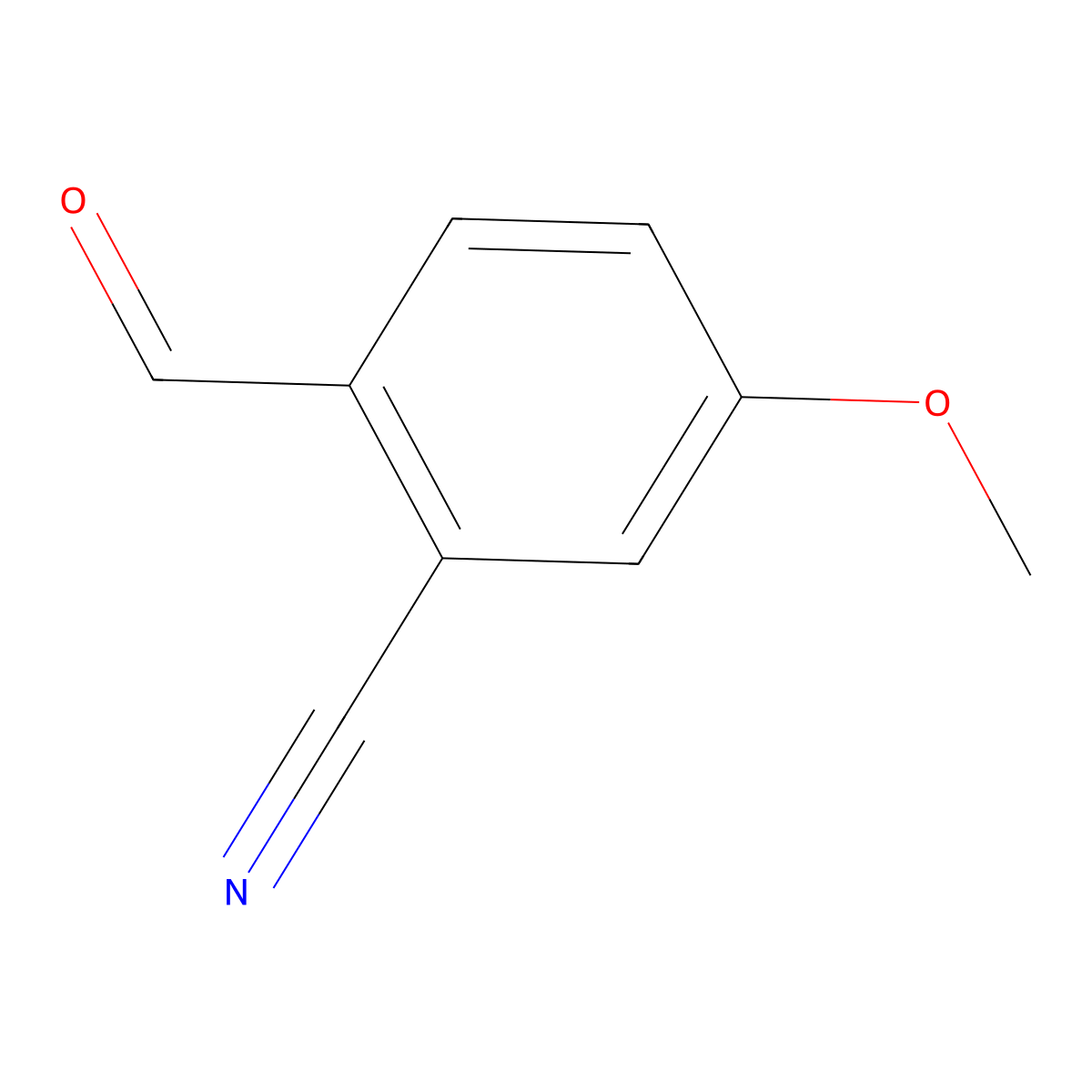 2-Formyl-5-methoxybenzonitrile molecular structure, CAS 21962-47-0
