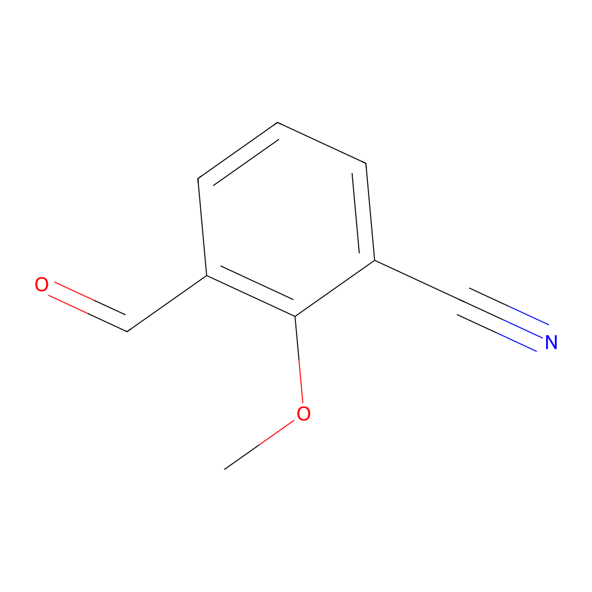 3-Formyl-2-methoxybenzonitrile molecular structure, CAS 21962-48-1