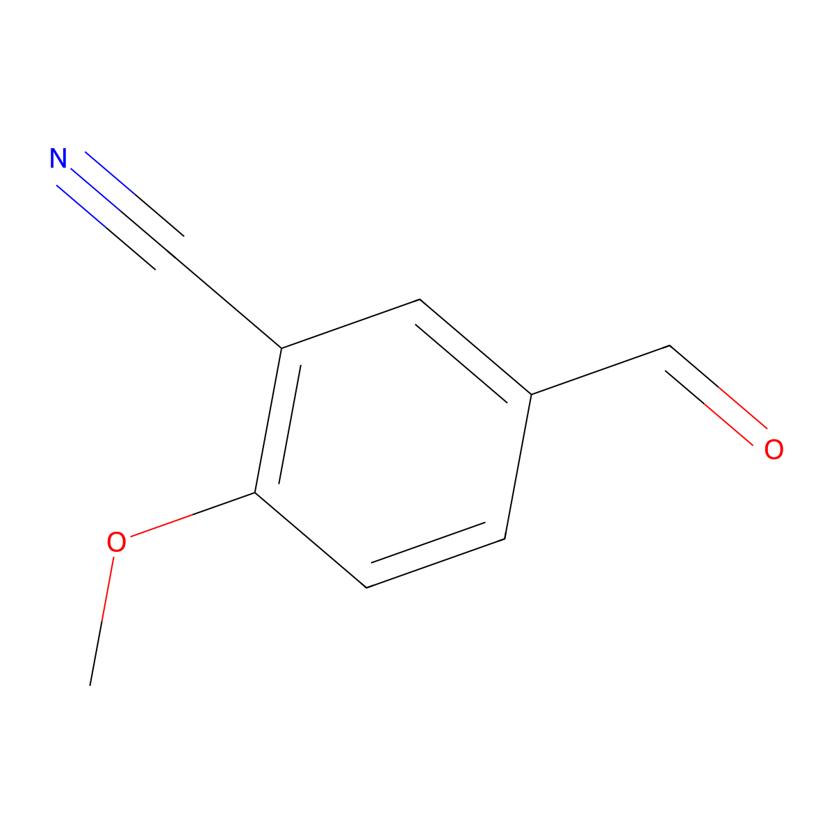 5-Formyl-2-methoxybenzonitrile molecular structure, CAS 21962-50-5